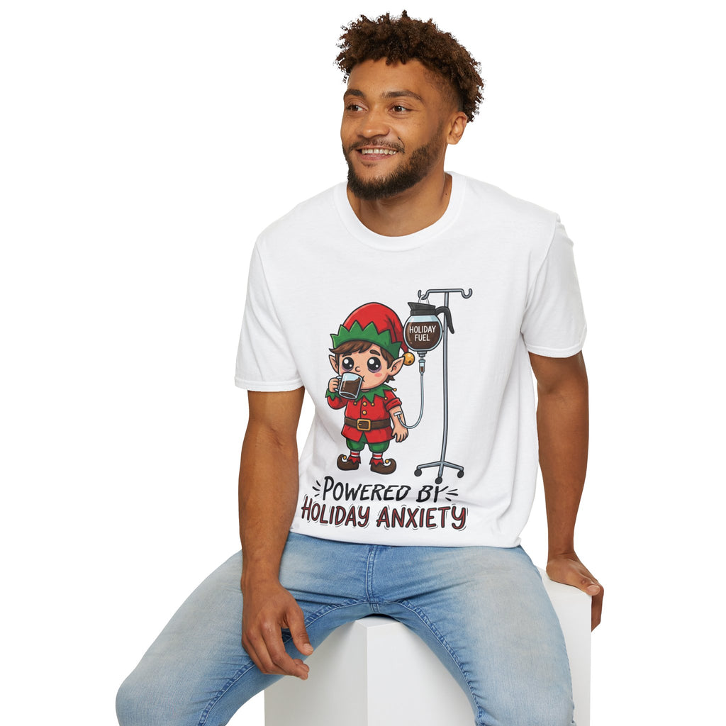 Christmas T-Shirt: Powerd by Holiday Anxiety