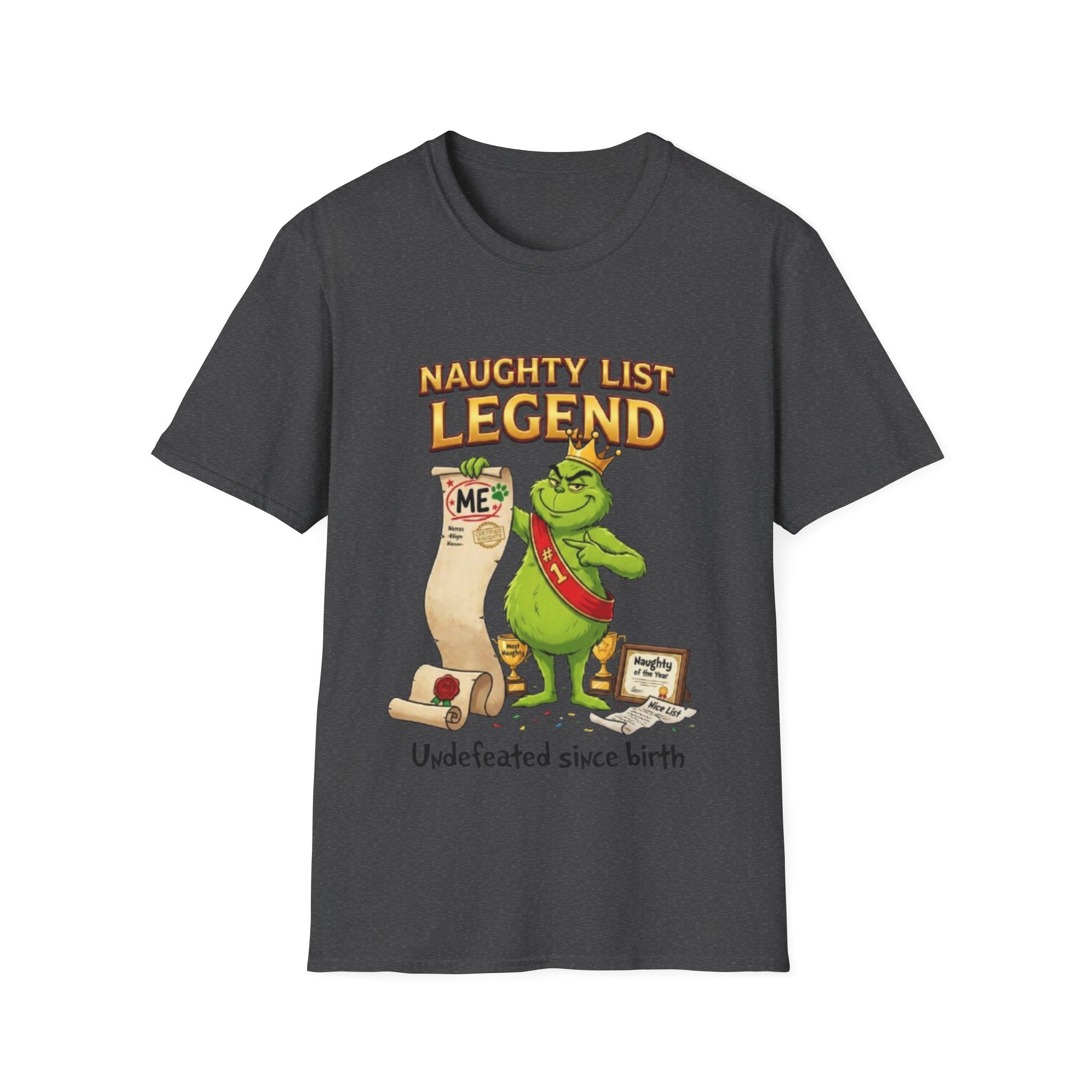 Naughty List Legend Tee | Funny Grinch Christmas T-shirt