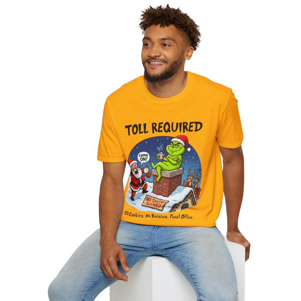Santa Blocked by Grinch Tee | Funny Grinch Christmas T-shirt