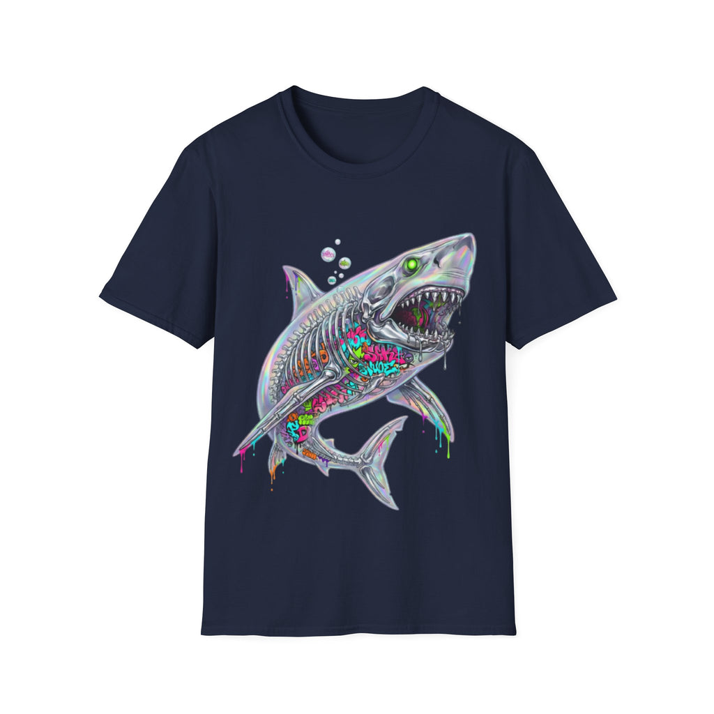 Iridescent Shark Streetwear T-Shirt - Urban Style