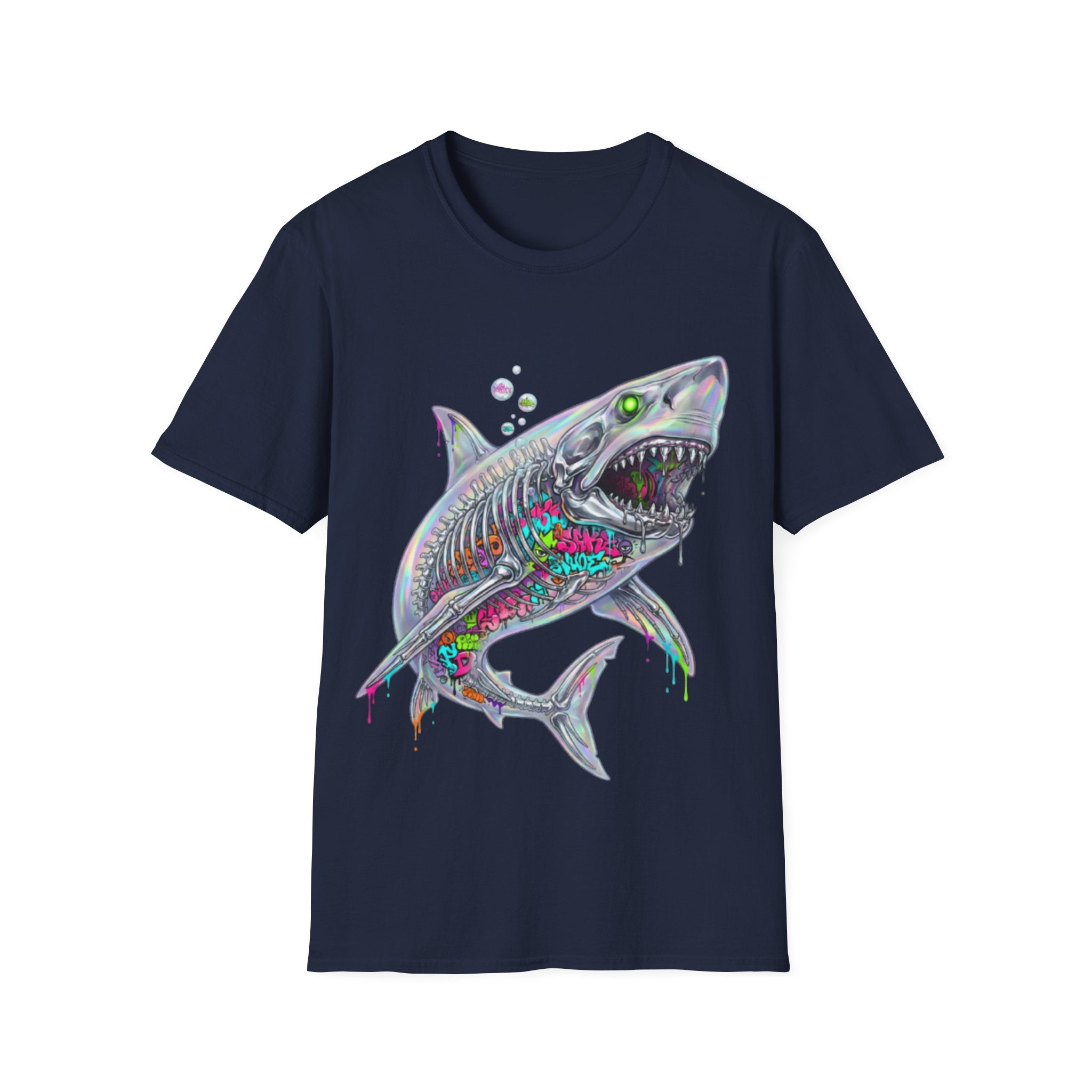 Iridescent Shark Streetwear T-Shirt - Urban Style