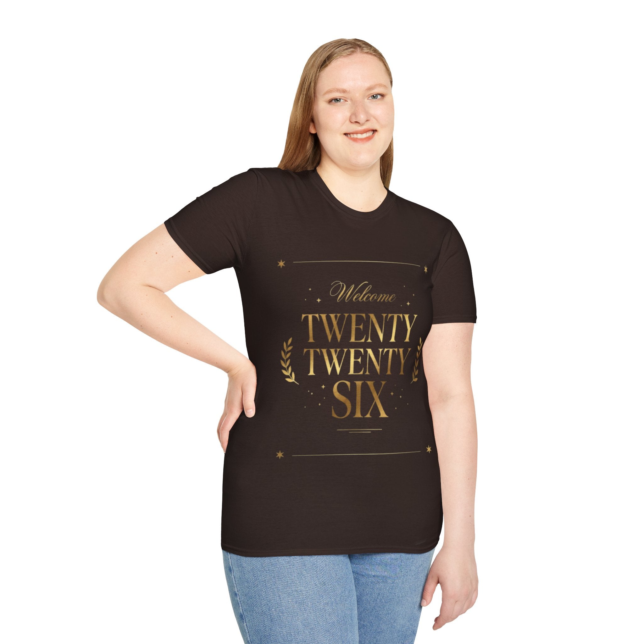 Trendy Urban 'Twenty Twenty Six' Gold Tee