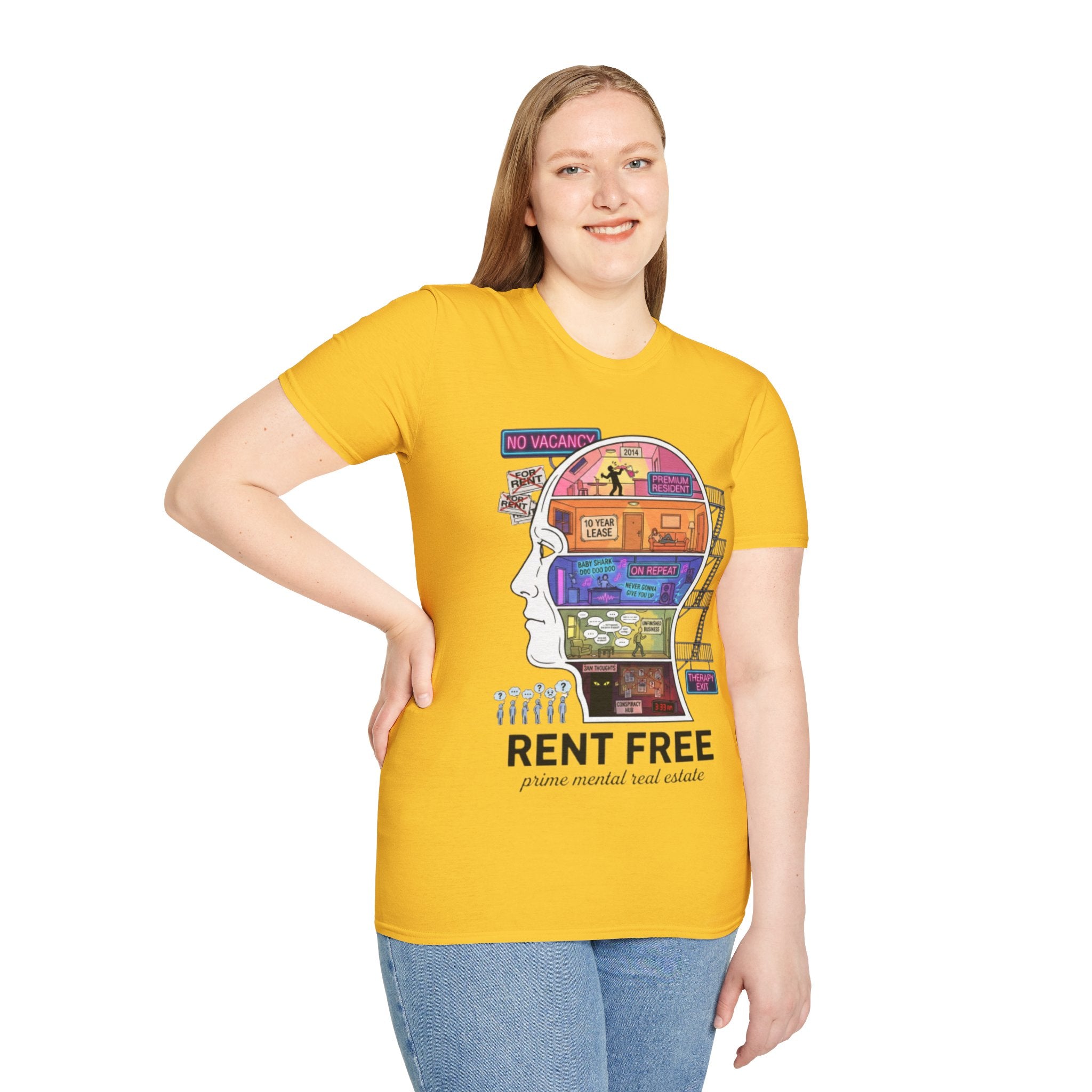 Rent Free Urban Tee - Trendy Streetwear Design