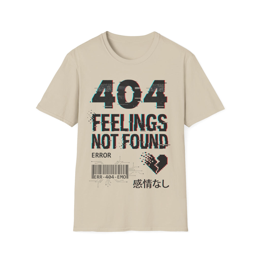 Urban Streetwear '404 Feelings' Glitch T-Shirt