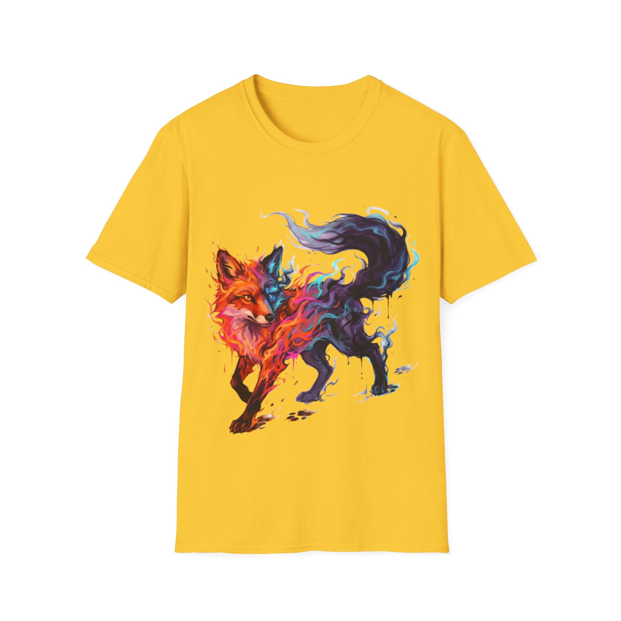 Urban Fox Flame T-Shirt - Trendy Streetwear Design