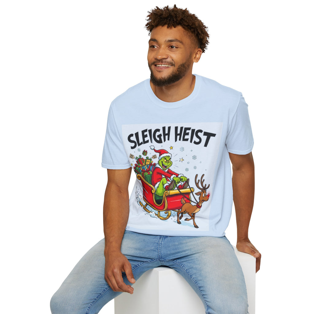 Grinch Sleigh Heist Tee | Funny Grinch Christmas Chaos T-shirt