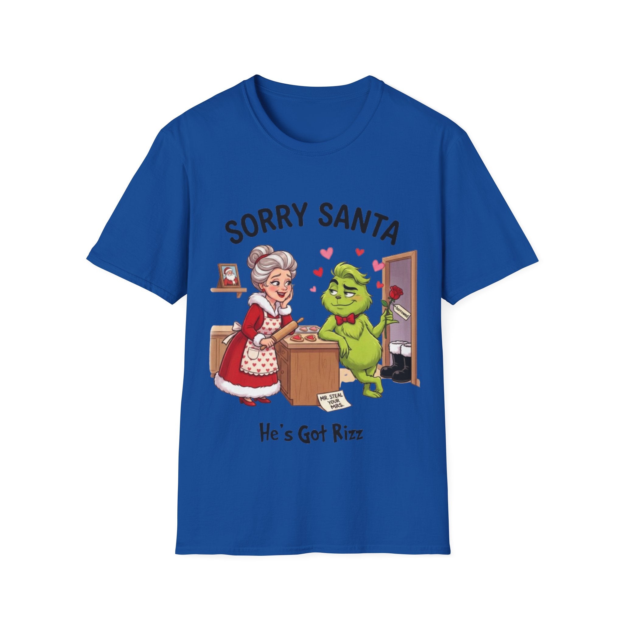 Grinch Rizz T-shirt | Funny Mrs. Claus Christmas Tee