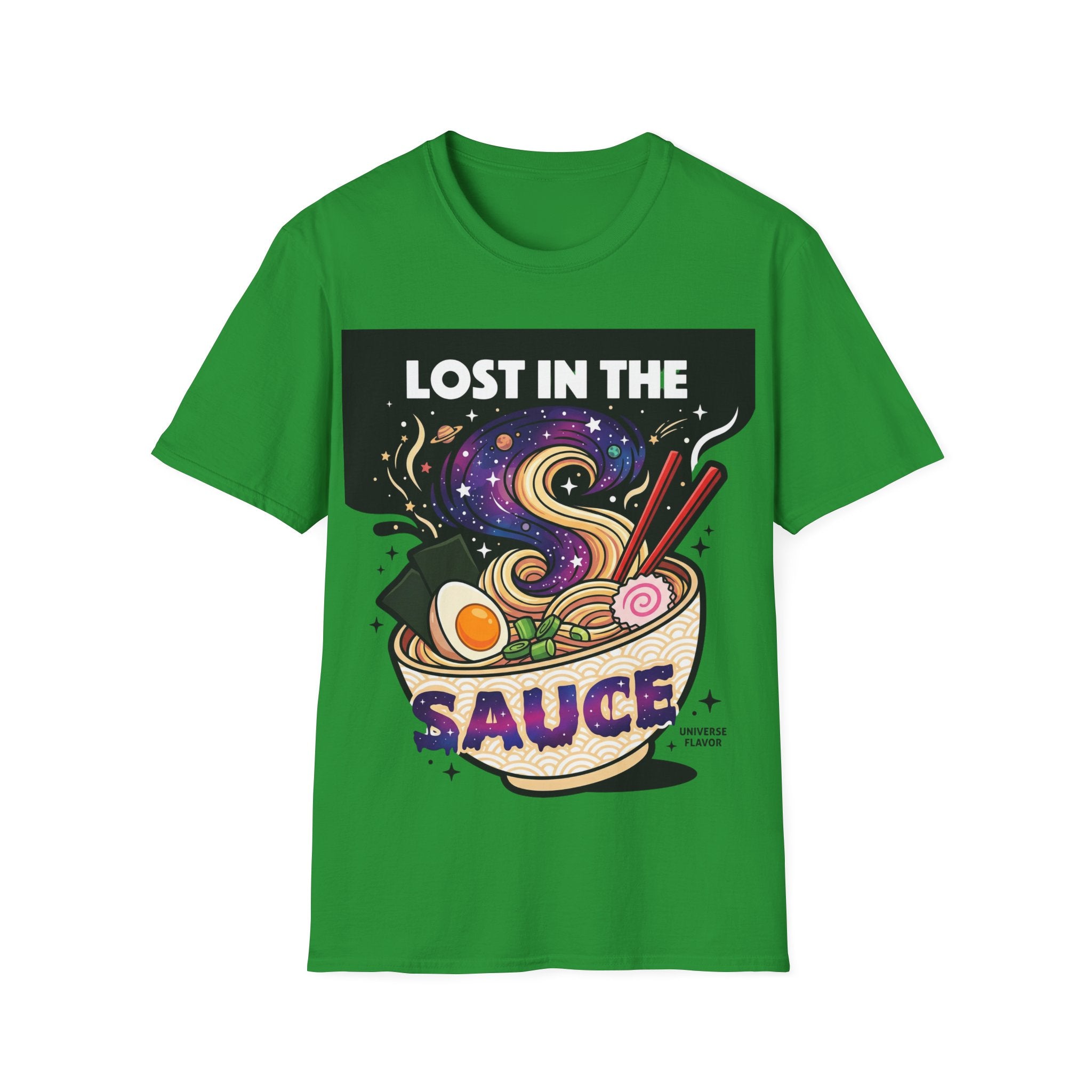 Lost in the Sauce Ramen Graphic Tee | Cosmic Noodle Bowl Streetwear Shirt