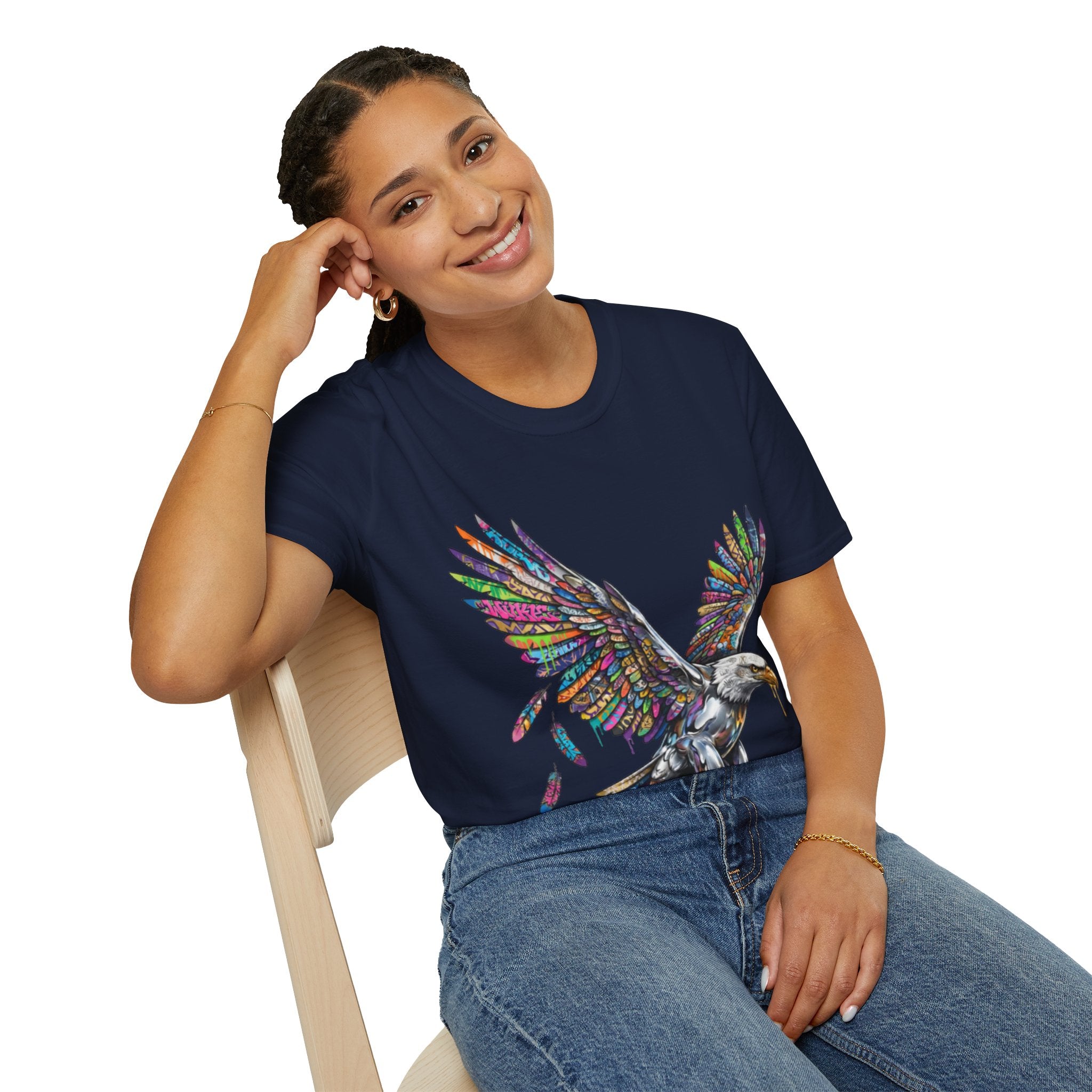 Vibrant Urban Eagle T-Shirt - Bold Streetwear Design