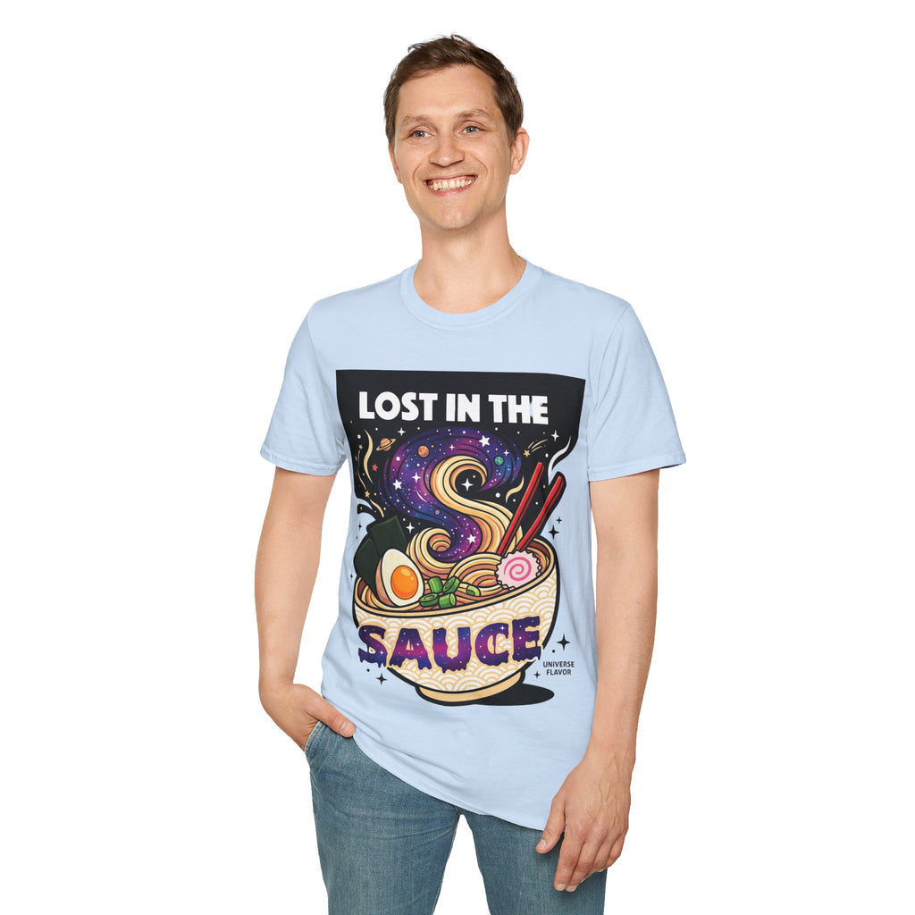 Lost in the Sauce Ramen Graphic Tee | Cosmic Noodle Bowl Streetwear Shirt