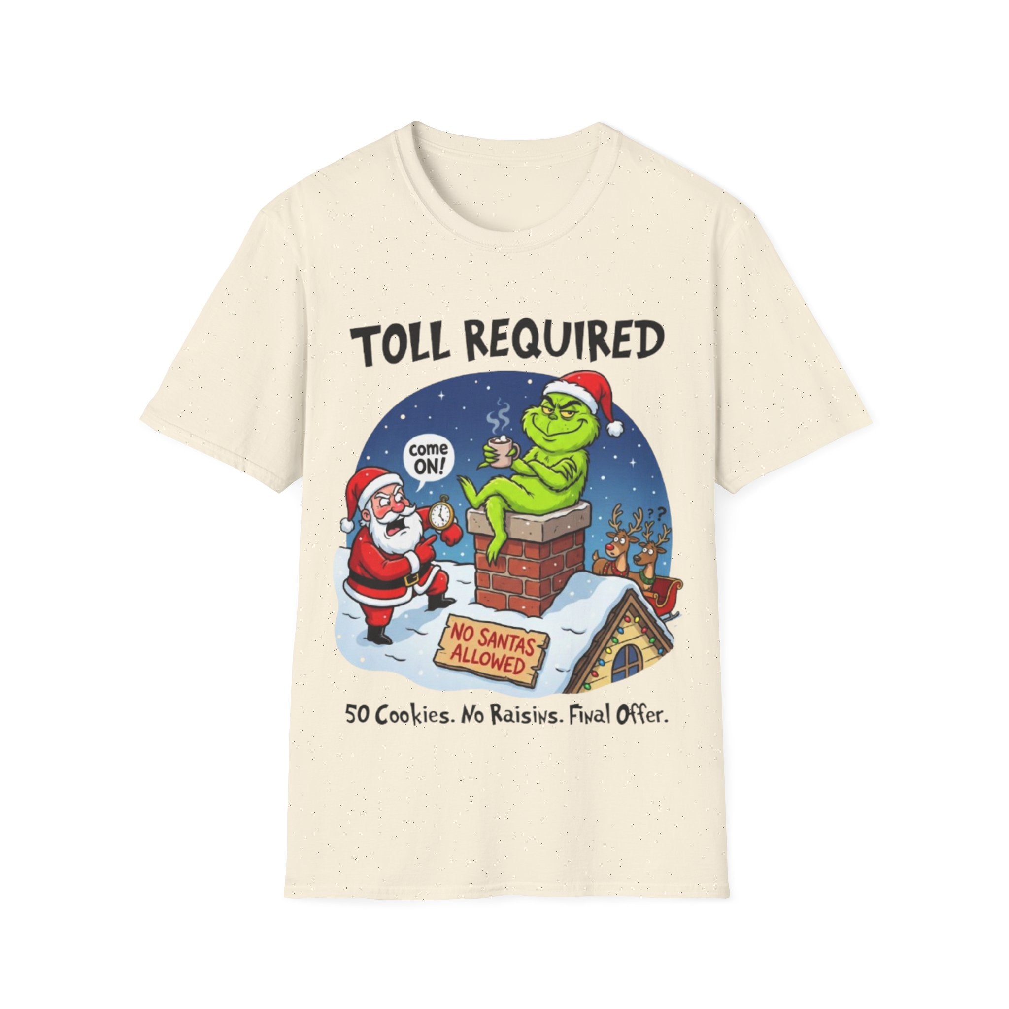 Santa Blocked by Grinch Tee | Funny Grinch Christmas T-shirt