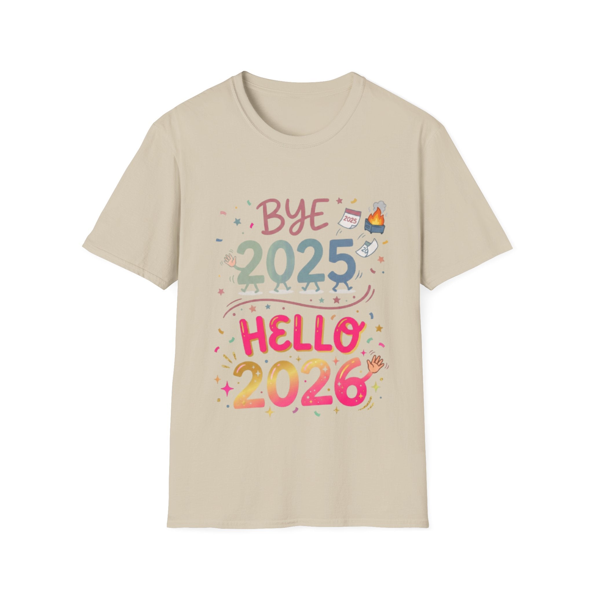 Trendy Urban Bye 2025 Hello 2026 T-Shirt