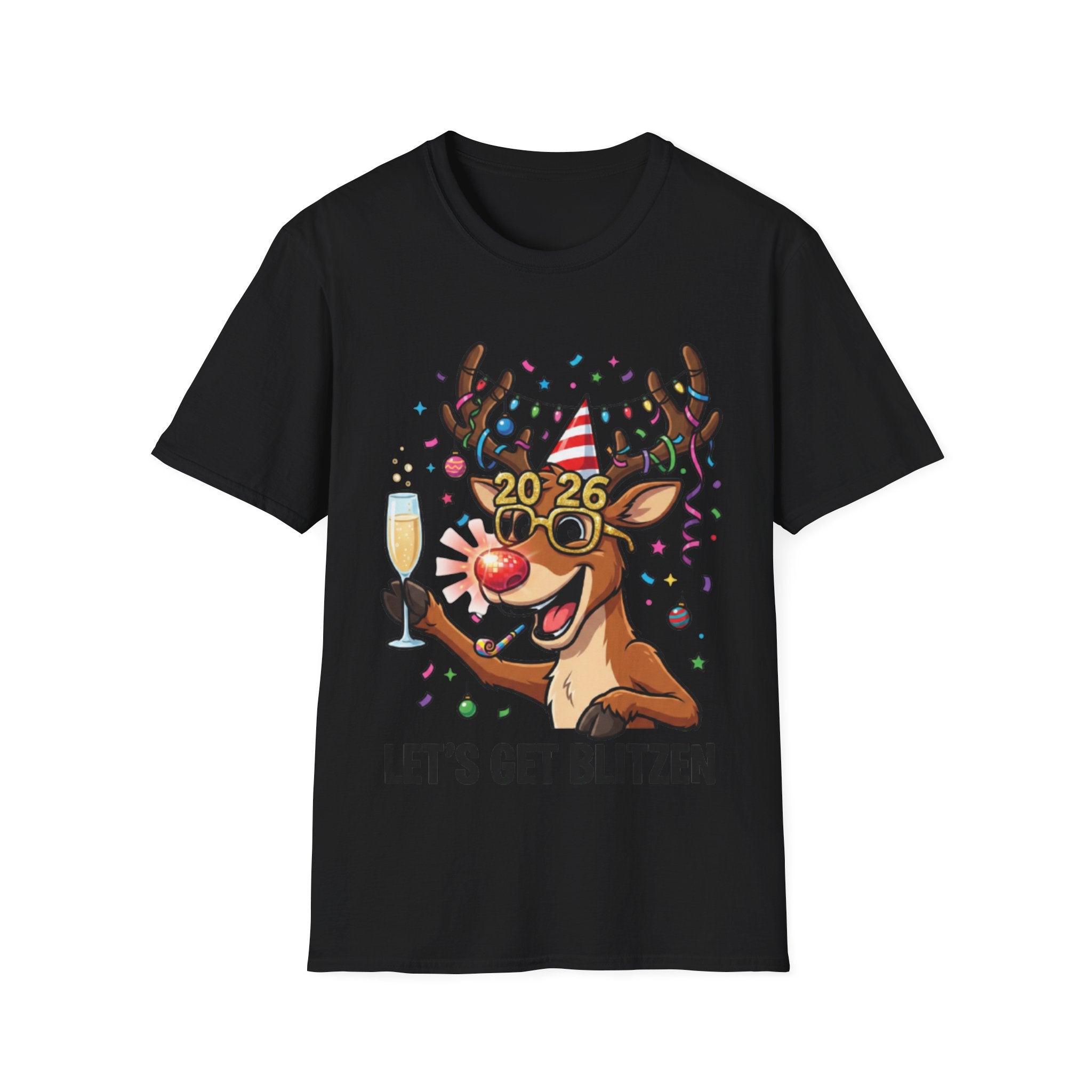 Trendy 2026 Reindeer Party Tee for Urban Style