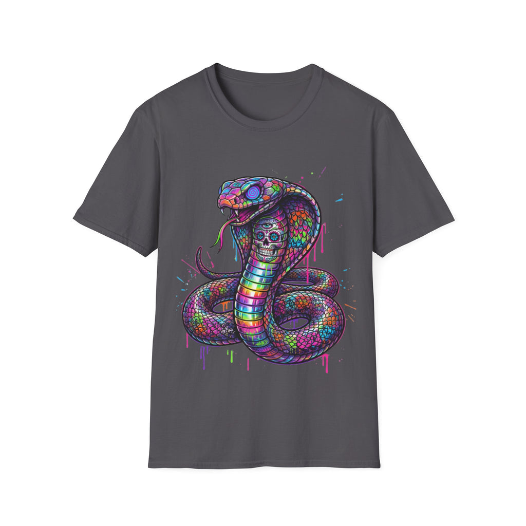 Vibrant Urban Snake Skull T-Shirt - Trendy Streetwear
