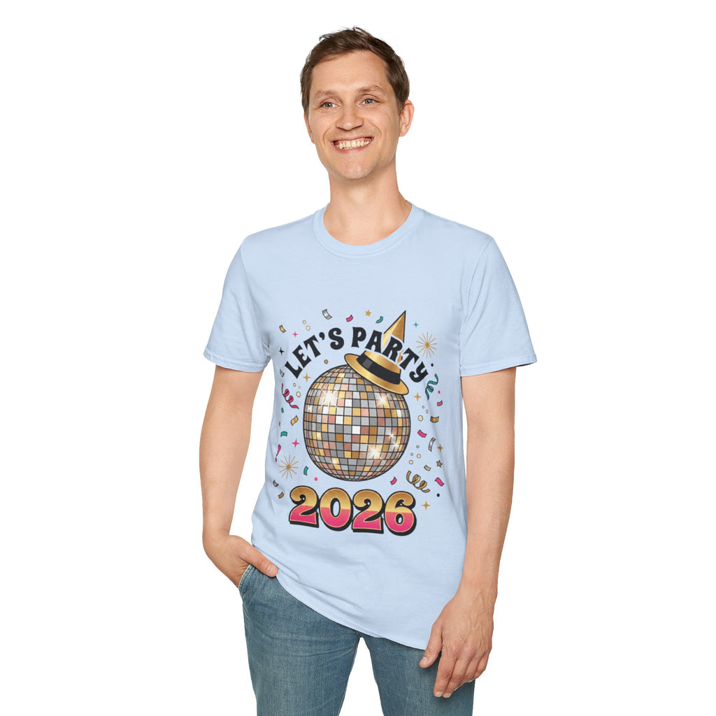 Trendy Let's Party 2026 Disco Ball Tee