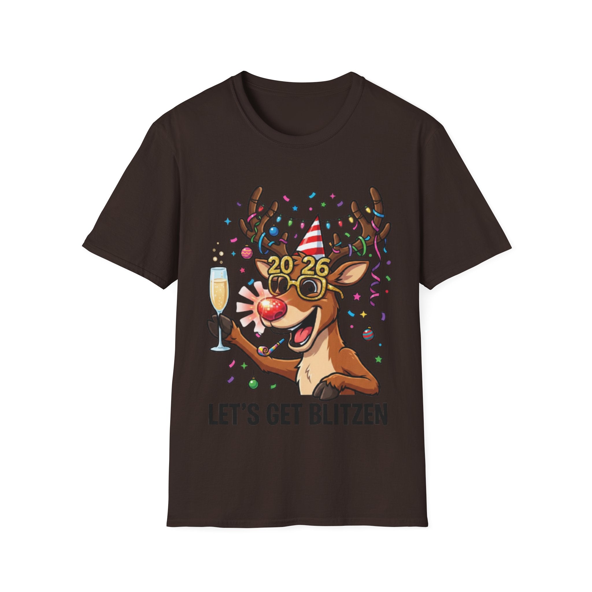 Trendy 2026 Reindeer Party Tee for Urban Style