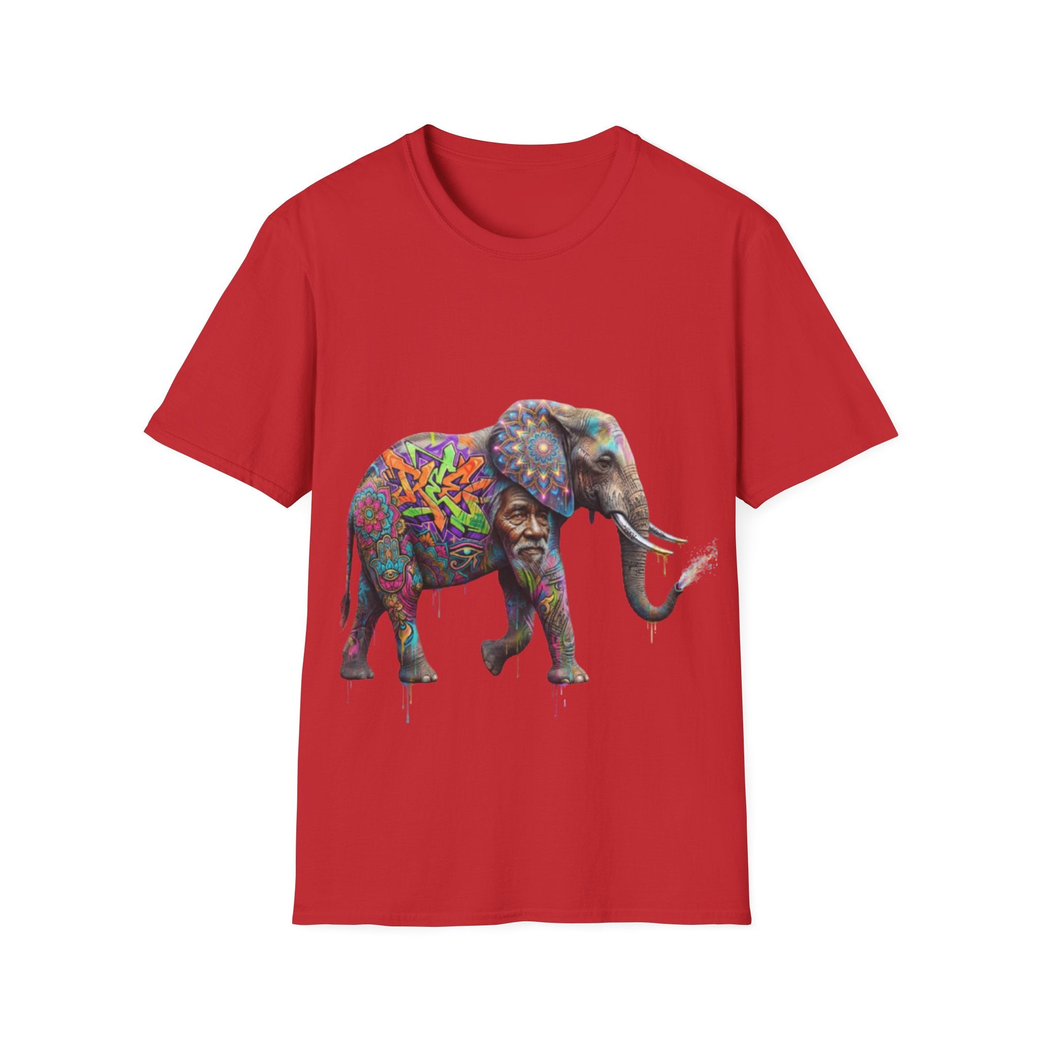 Vibrant Urban Elephant Streetwear Tee - Unisex