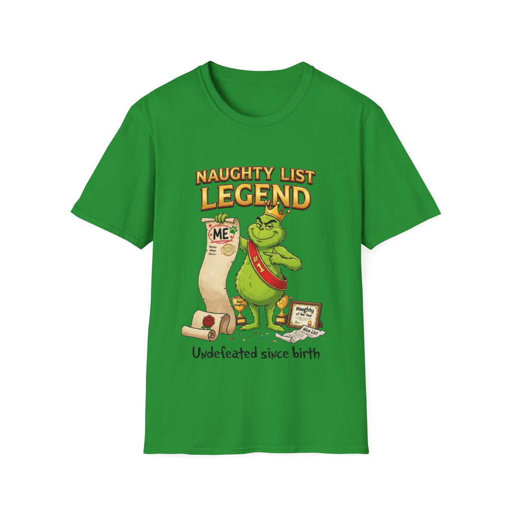 Naughty List Legend Tee | Funny Grinch Christmas T-shirt