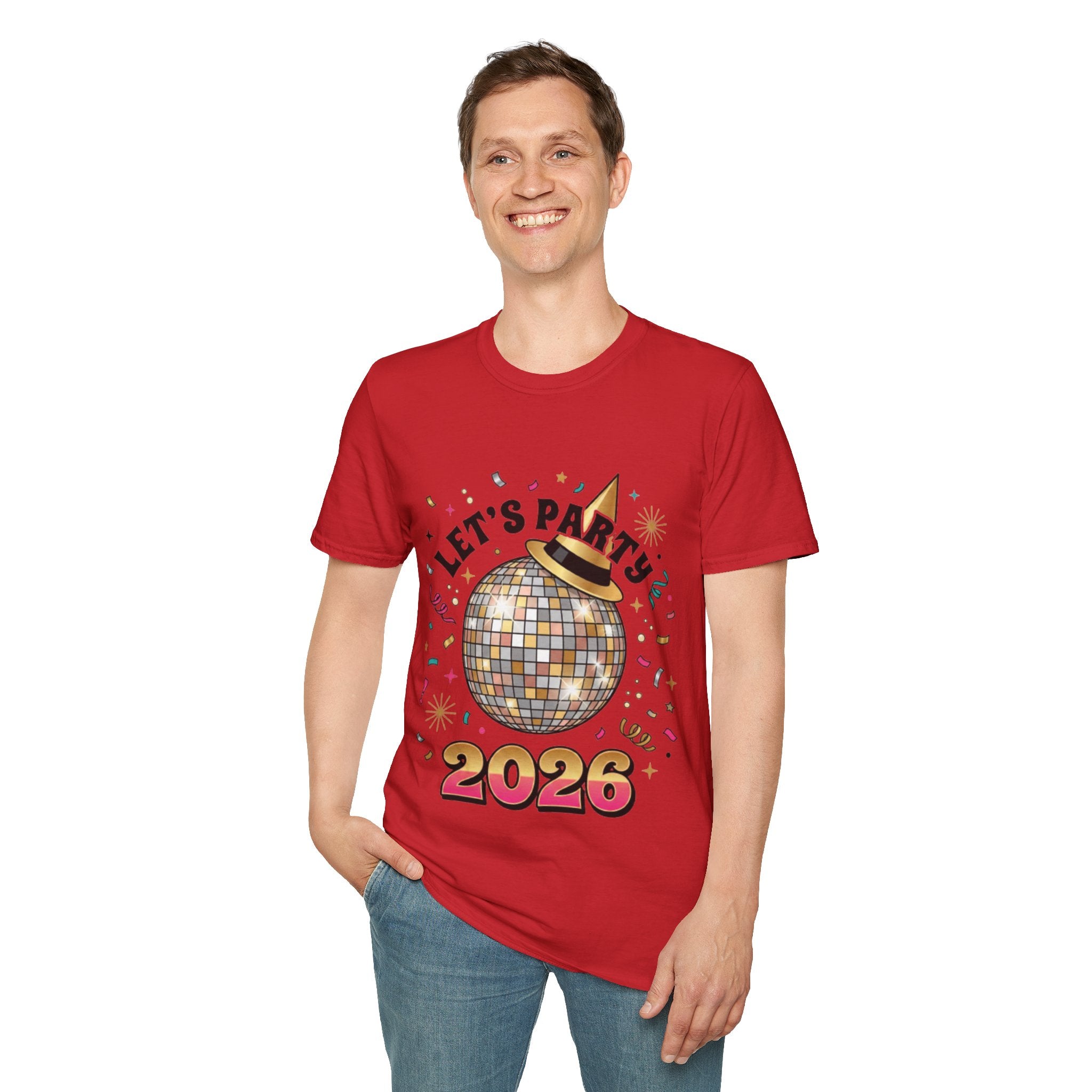 Trendy Let's Party 2026 Disco Ball Tee