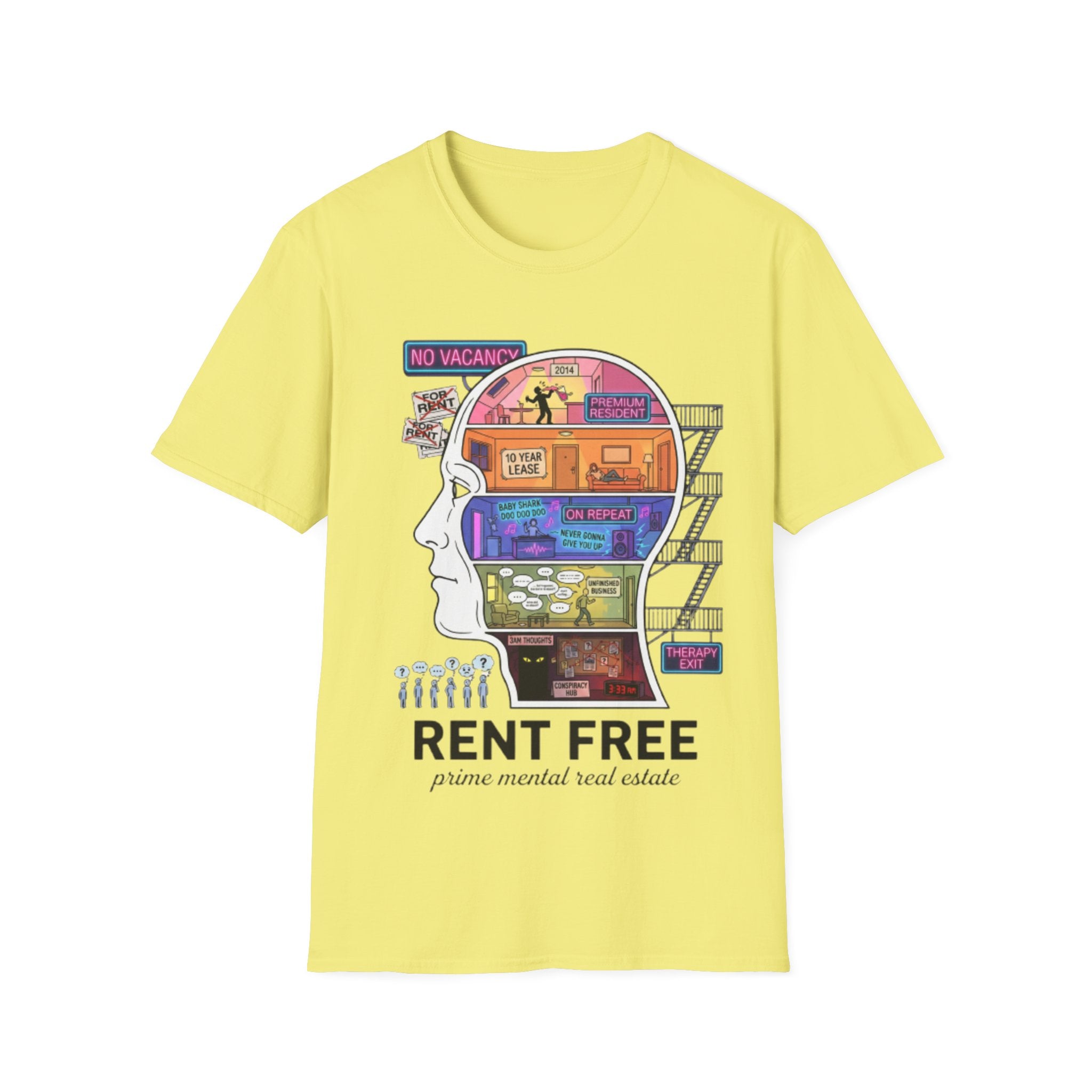 Rent Free Urban Tee - Trendy Streetwear Design
