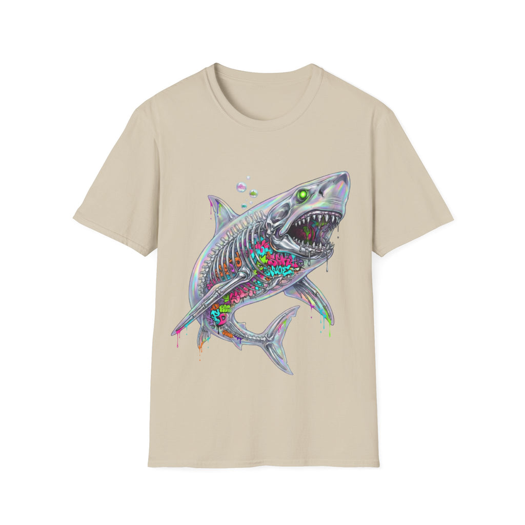 Iridescent Shark Streetwear T-Shirt - Urban Style
