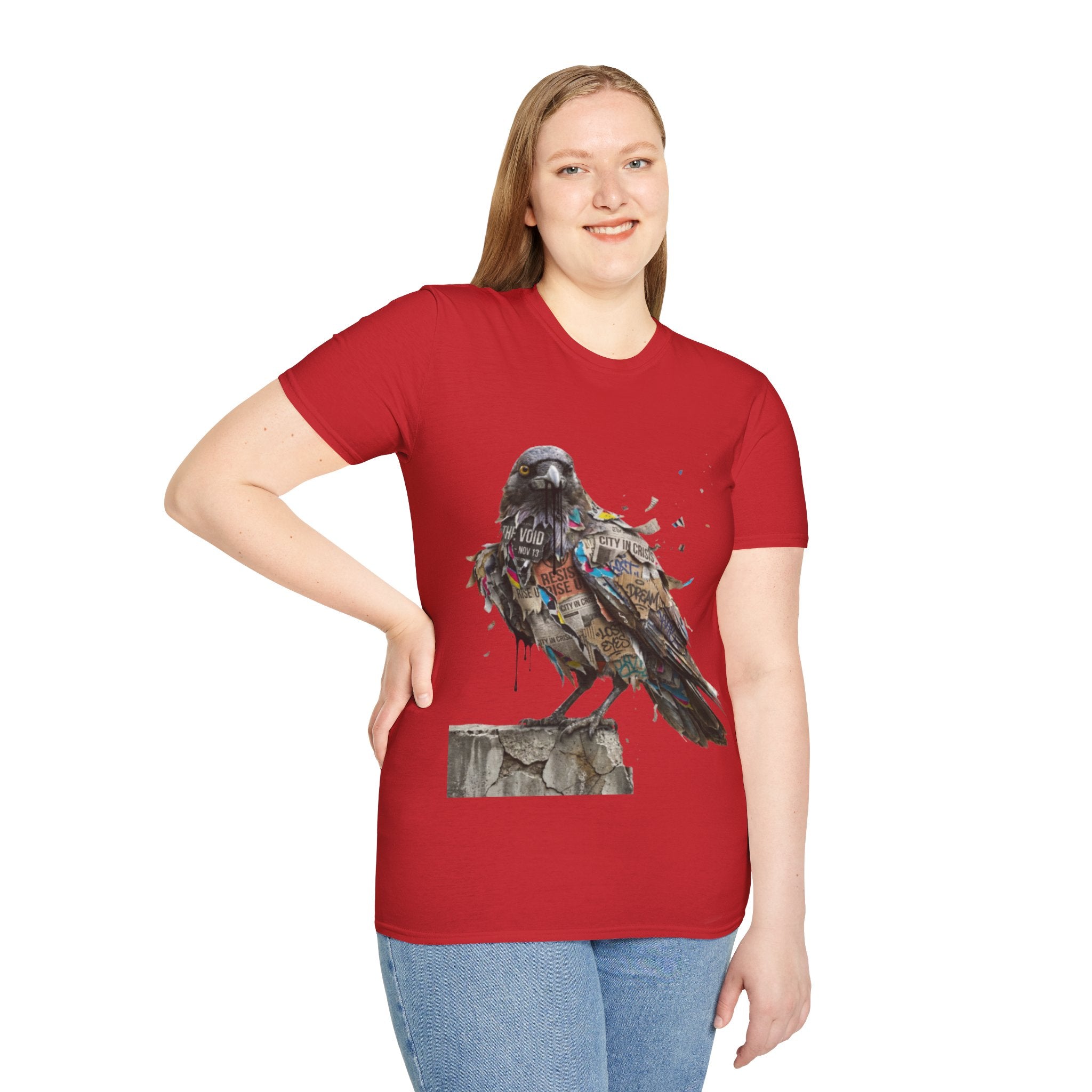 Urban Rebel Crow T-Shirt - Trendy Streetwear Style
