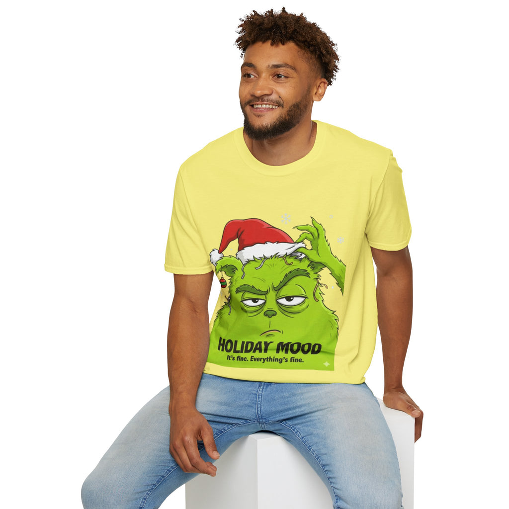 Grinch Holiday Mood T-shirt | Sarcastic Grinch Christmas Tee