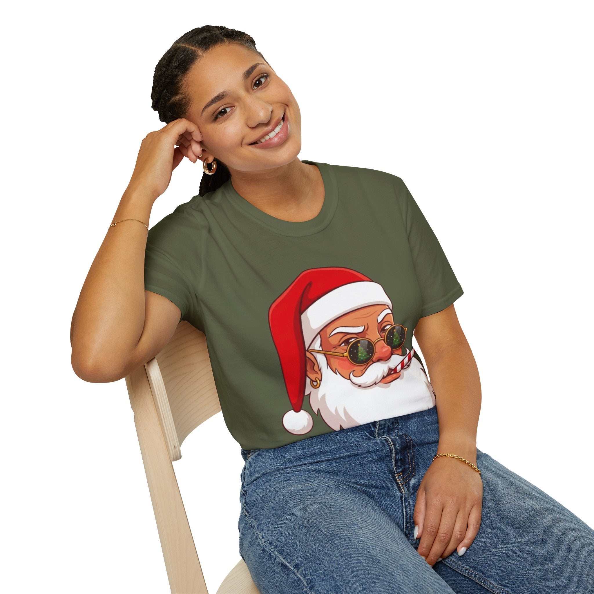 Stylish Santa Christmas Tee | Funny & Cool Holiday T-shirt