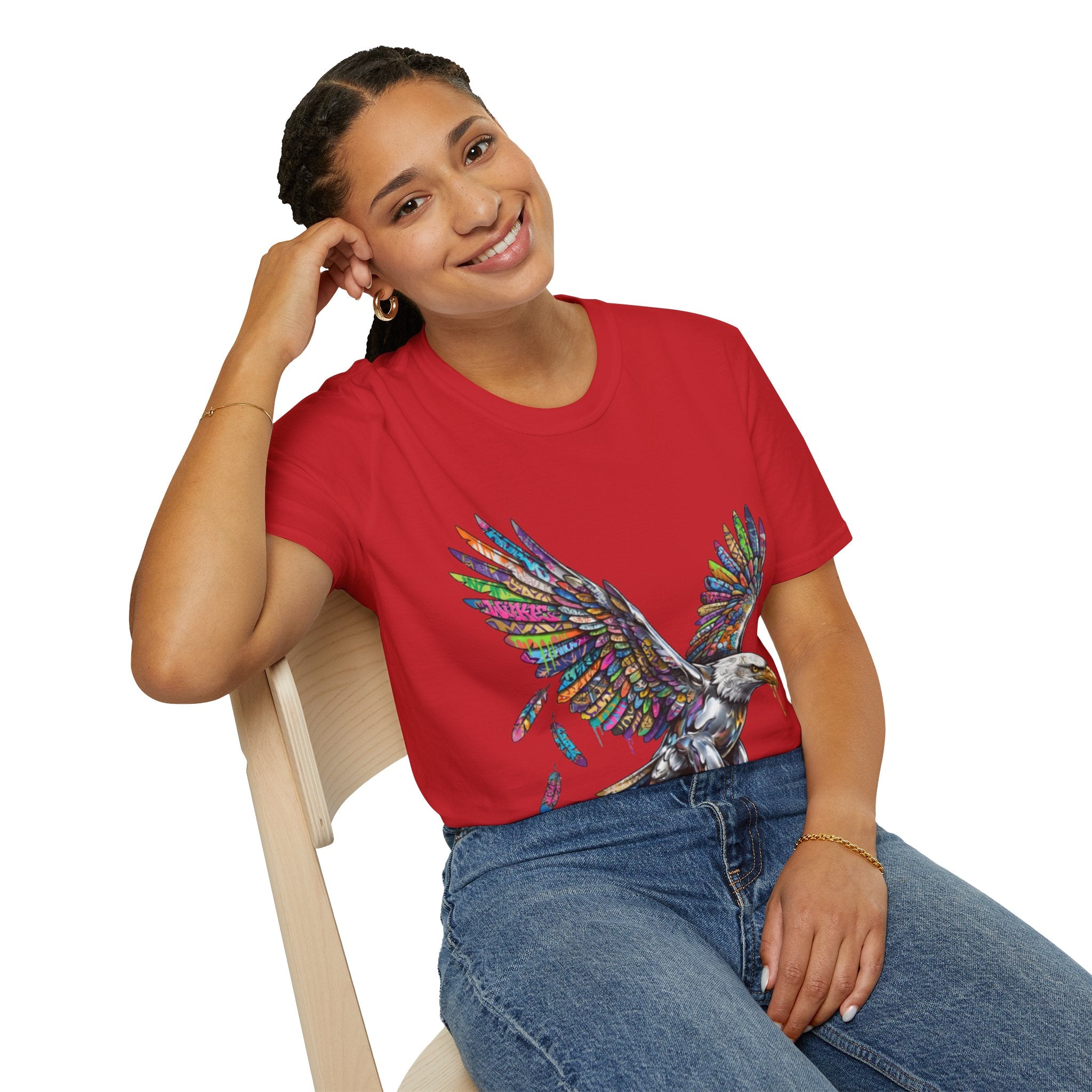 Vibrant Urban Eagle T-Shirt - Bold Streetwear Design