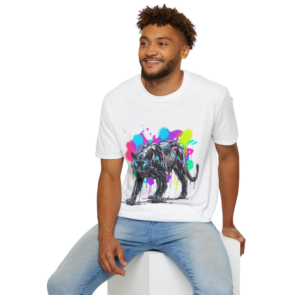 Neon Panther Streetwear Tee - Urban Trendy Vibes