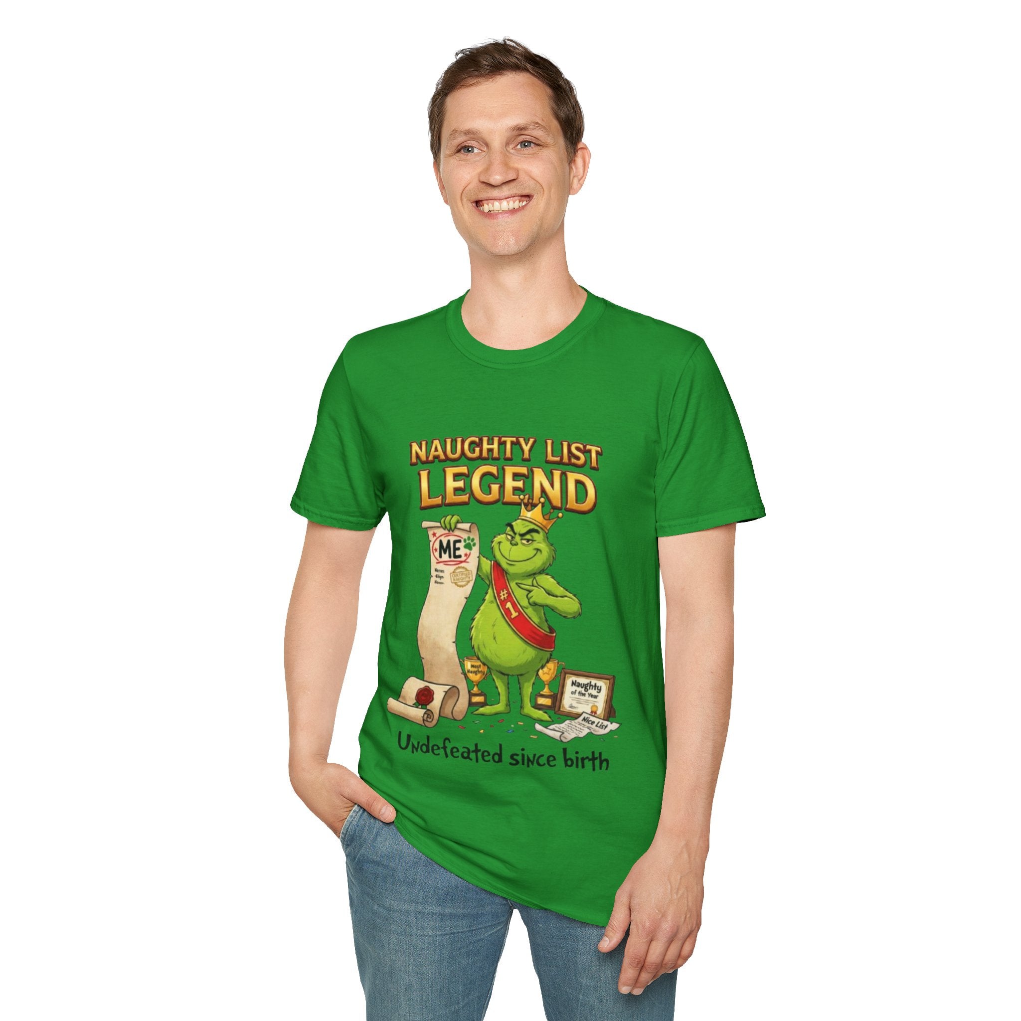 Naughty List Legend Tee | Funny Grinch Christmas T-shirt