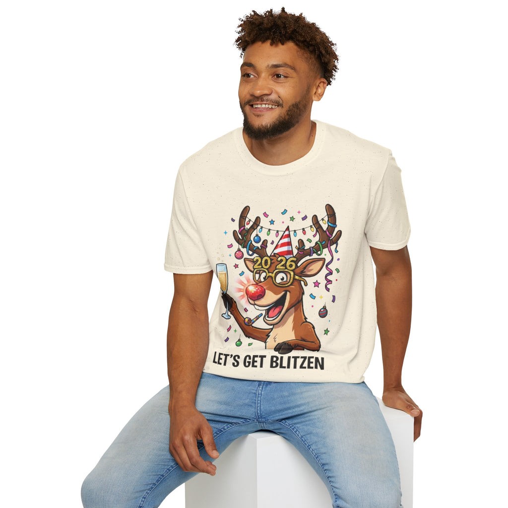 Party Reindeer 2026 T-shirt | Funny New Year Graphic Tee