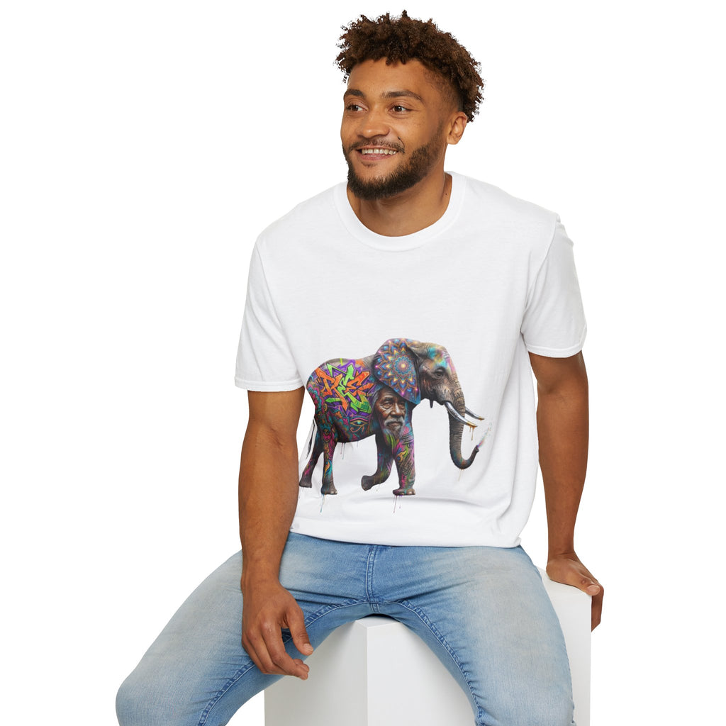 Vibrant Urban Elephant Streetwear Tee - Unisex