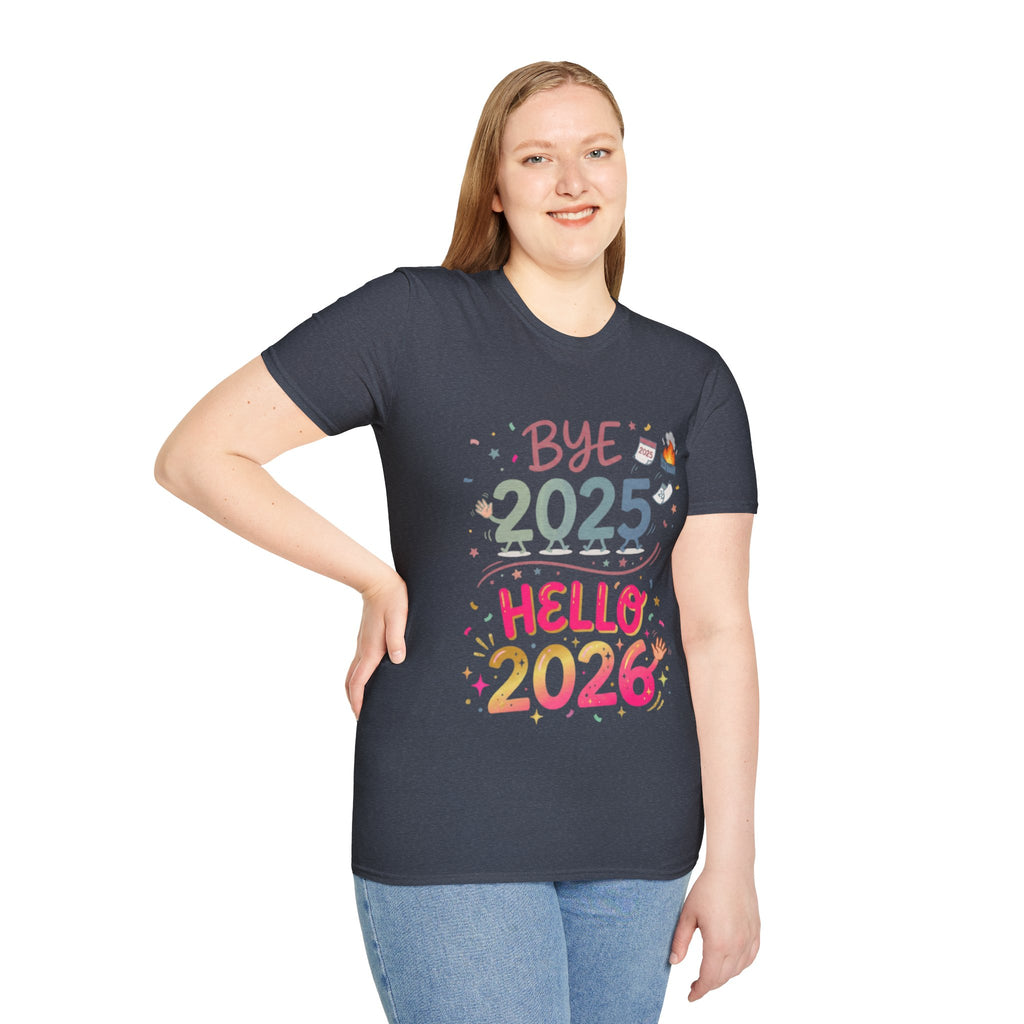 Trendy Urban Bye 2025 Hello 2026 T-Shirt