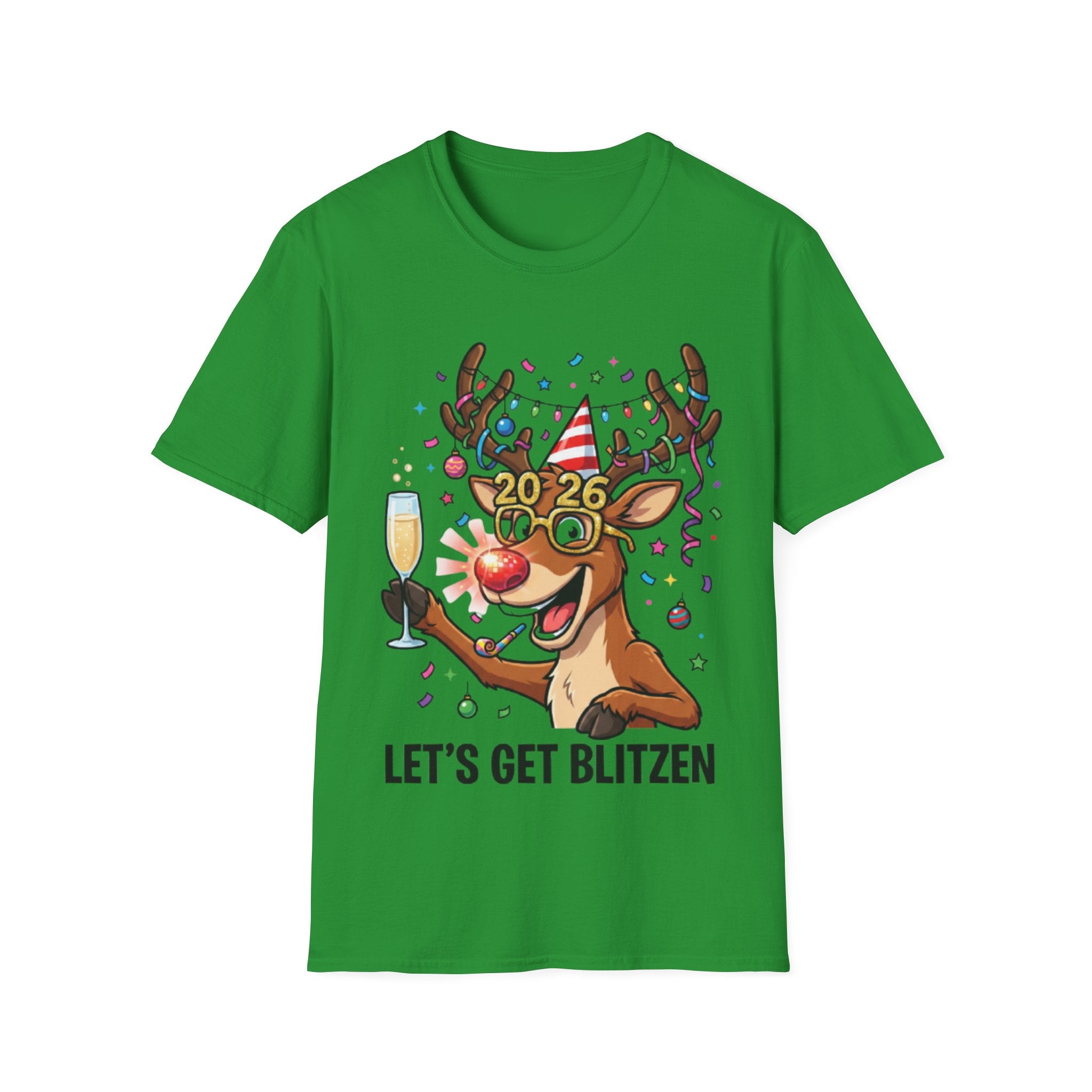 Trendy 2026 Reindeer Party Tee for Urban Style