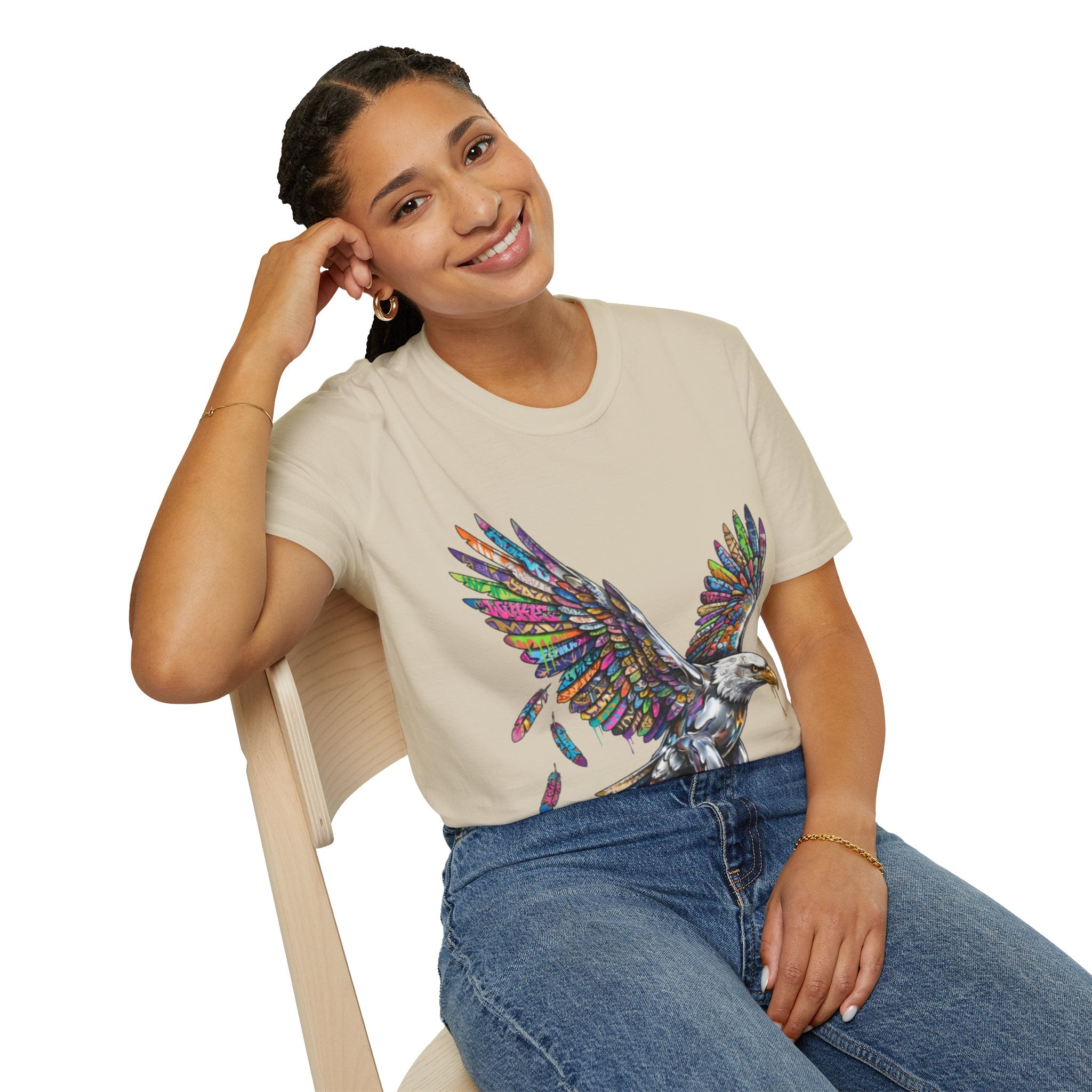 Vibrant Urban Eagle T-Shirt - Bold Streetwear Design