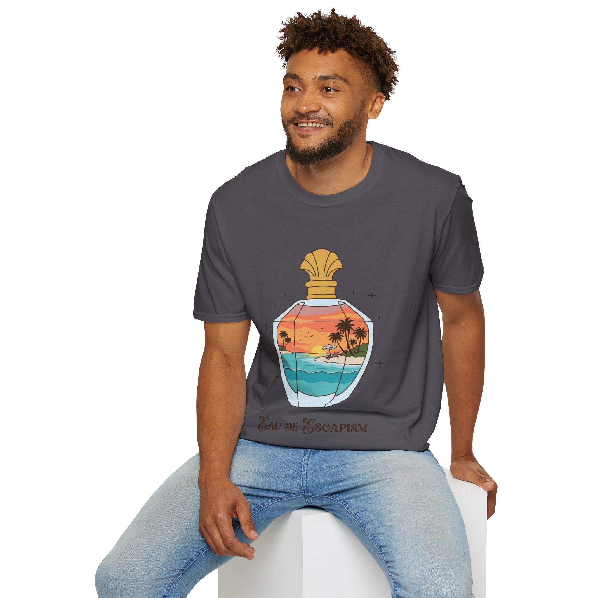 Eau De Escapism Graphic Tee - Dreamy Vacation Aesthetic T-shirt