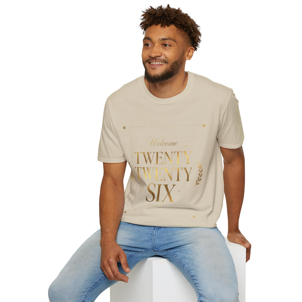 Trendy Urban 'Twenty Twenty Six' Gold Tee