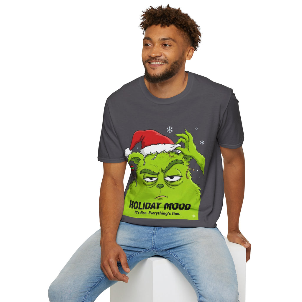 Grinch Holiday Mood T-shirt | Sarcastic Grinch Christmas Tee