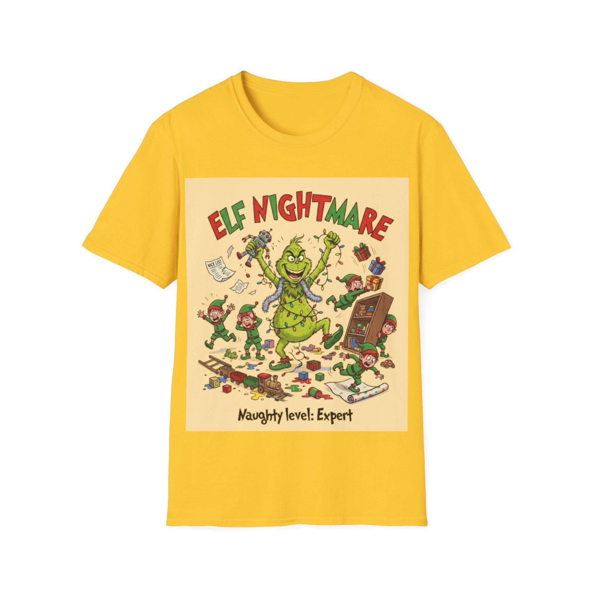 Grinch Elf Nightmare Tee | Funny Grinch Christmas Chaos T-shirt