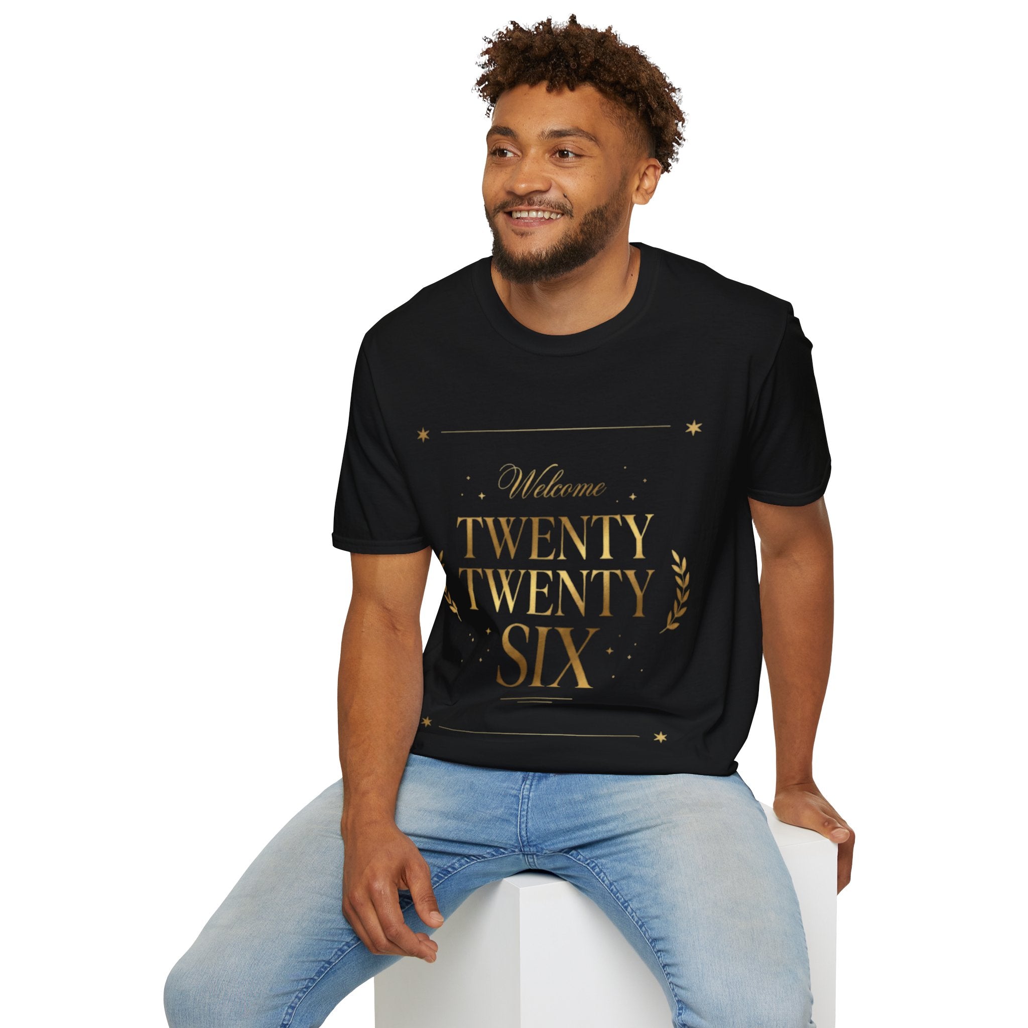 Trendy Urban 'Twenty Twenty Six' Gold Tee