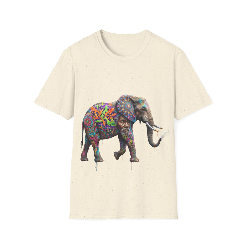 Vibrant Urban Elephant Streetwear Tee - Unisex