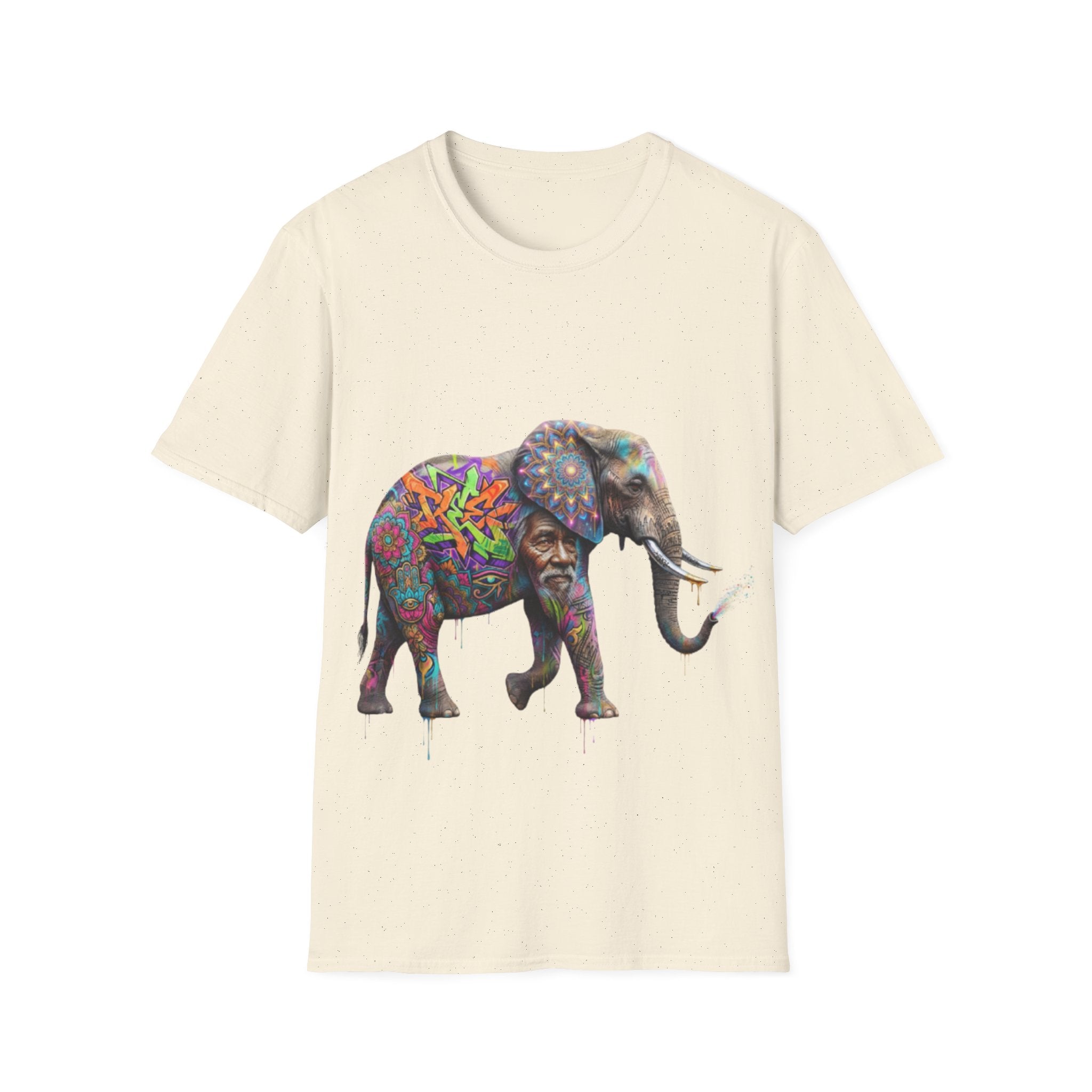 Vibrant Urban Elephant Streetwear Tee - Unisex