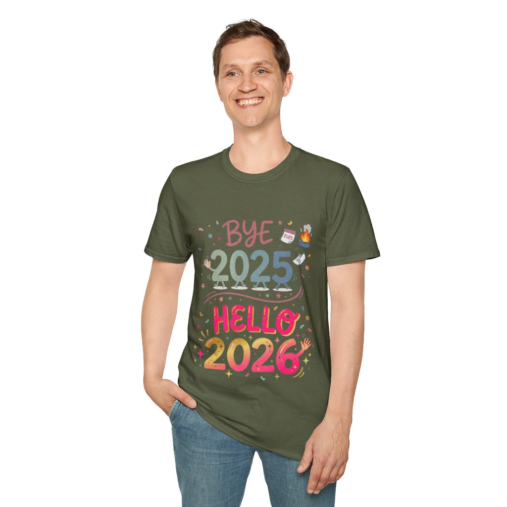 Trendy Urban Bye 2025 Hello 2026 T-Shirt