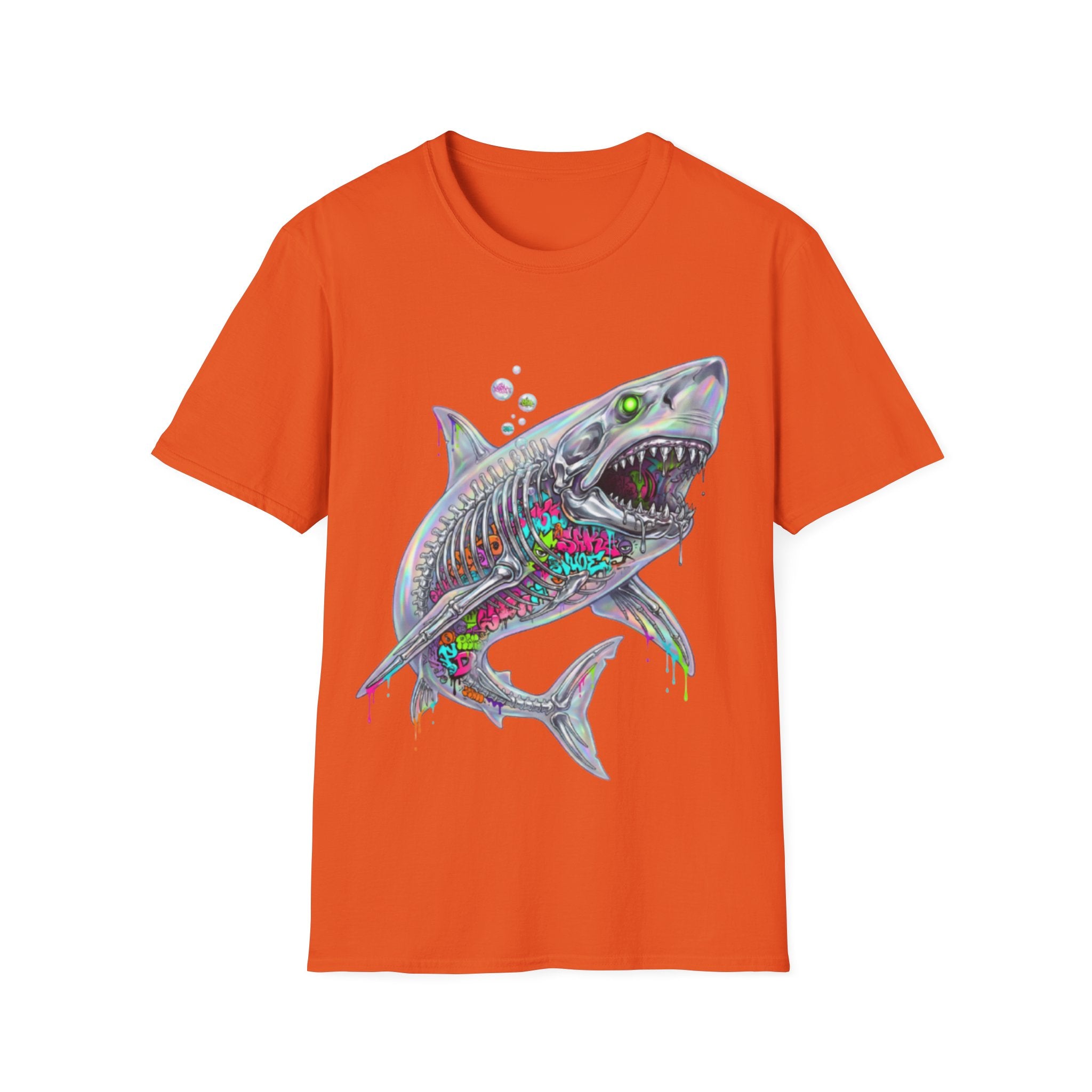 Iridescent Shark Streetwear T-Shirt - Urban Style