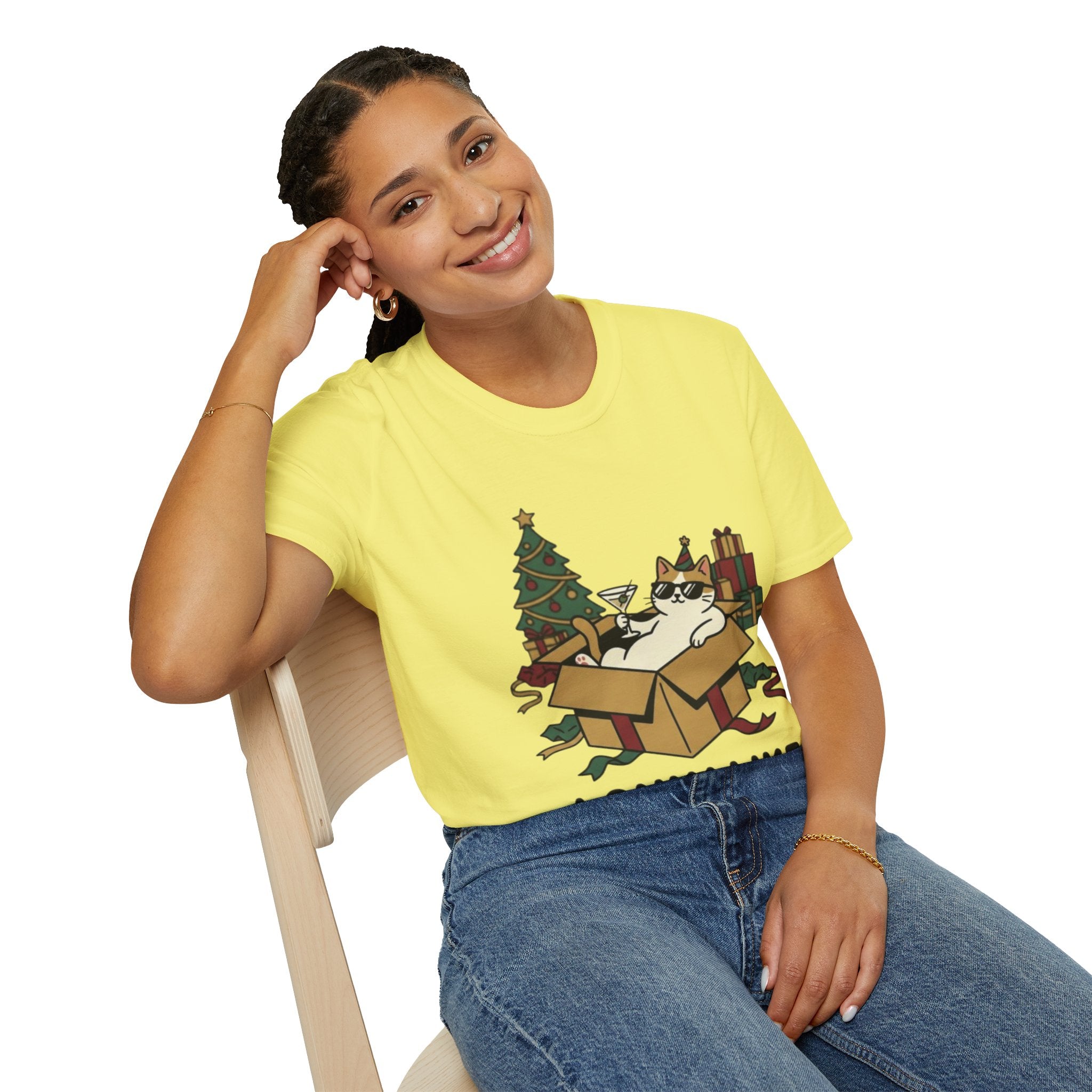 Cat Holiday Spirit Tee | Funny & Cool Christmas T-shirt
