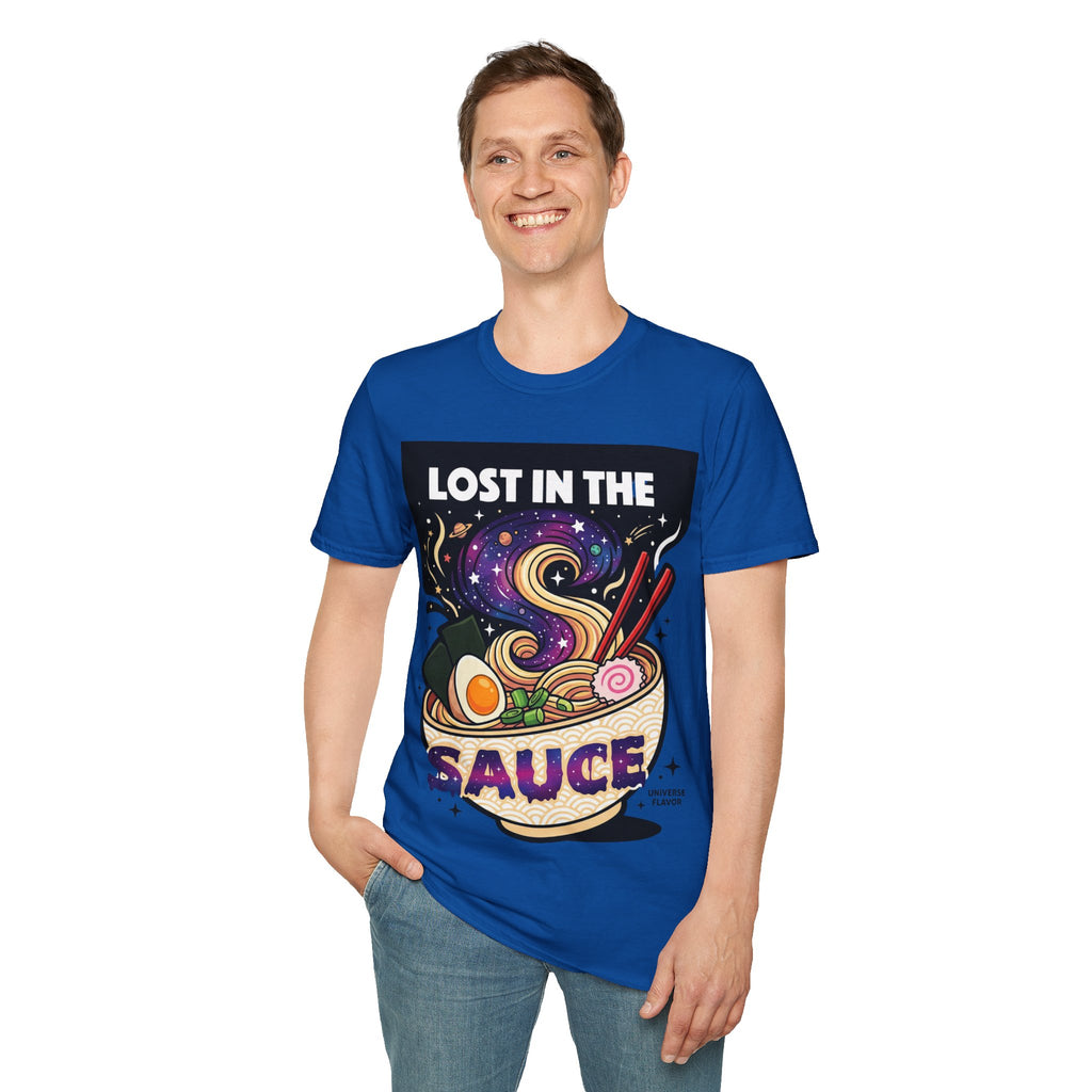 Lost in the Sauce Ramen Graphic Tee | Cosmic Noodle Bowl Streetwear Shirt