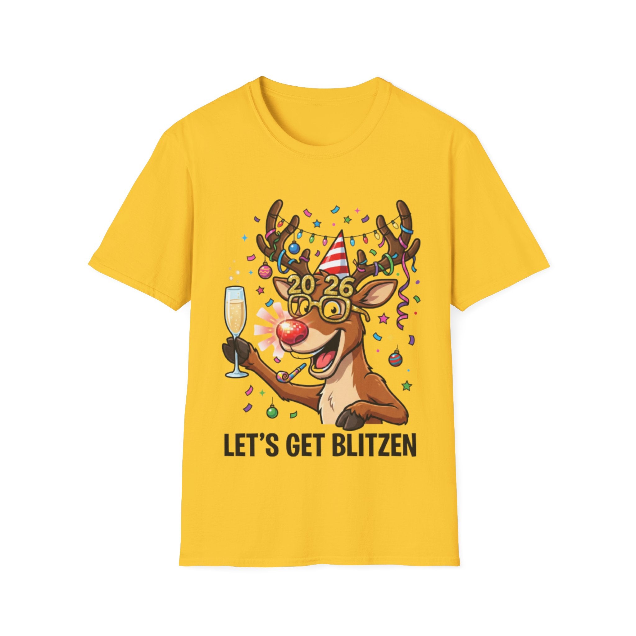 Trendy 2026 Reindeer Party Tee for Urban Style
