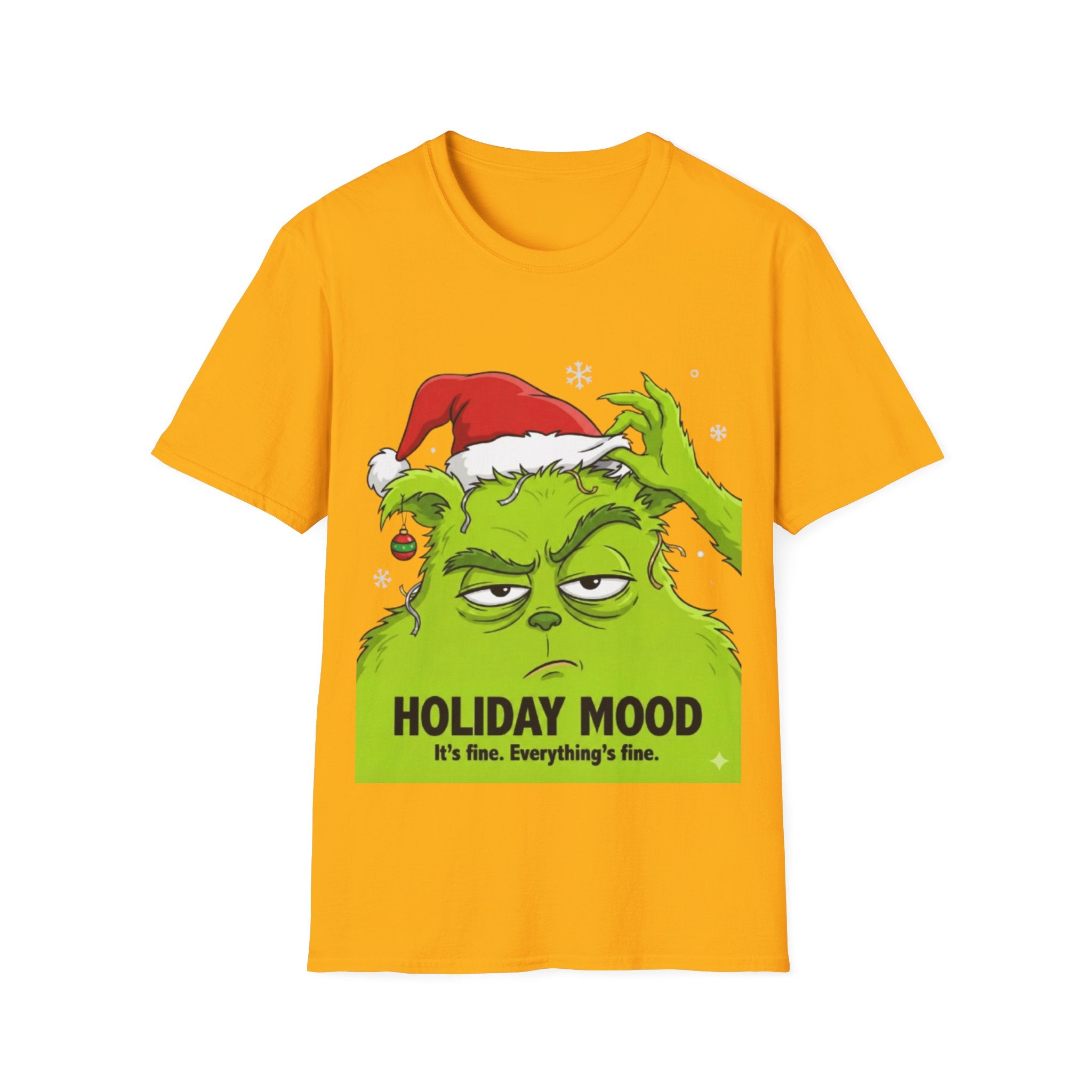 Grinch Holiday Mood T-shirt | Sarcastic Grinch Christmas Tee