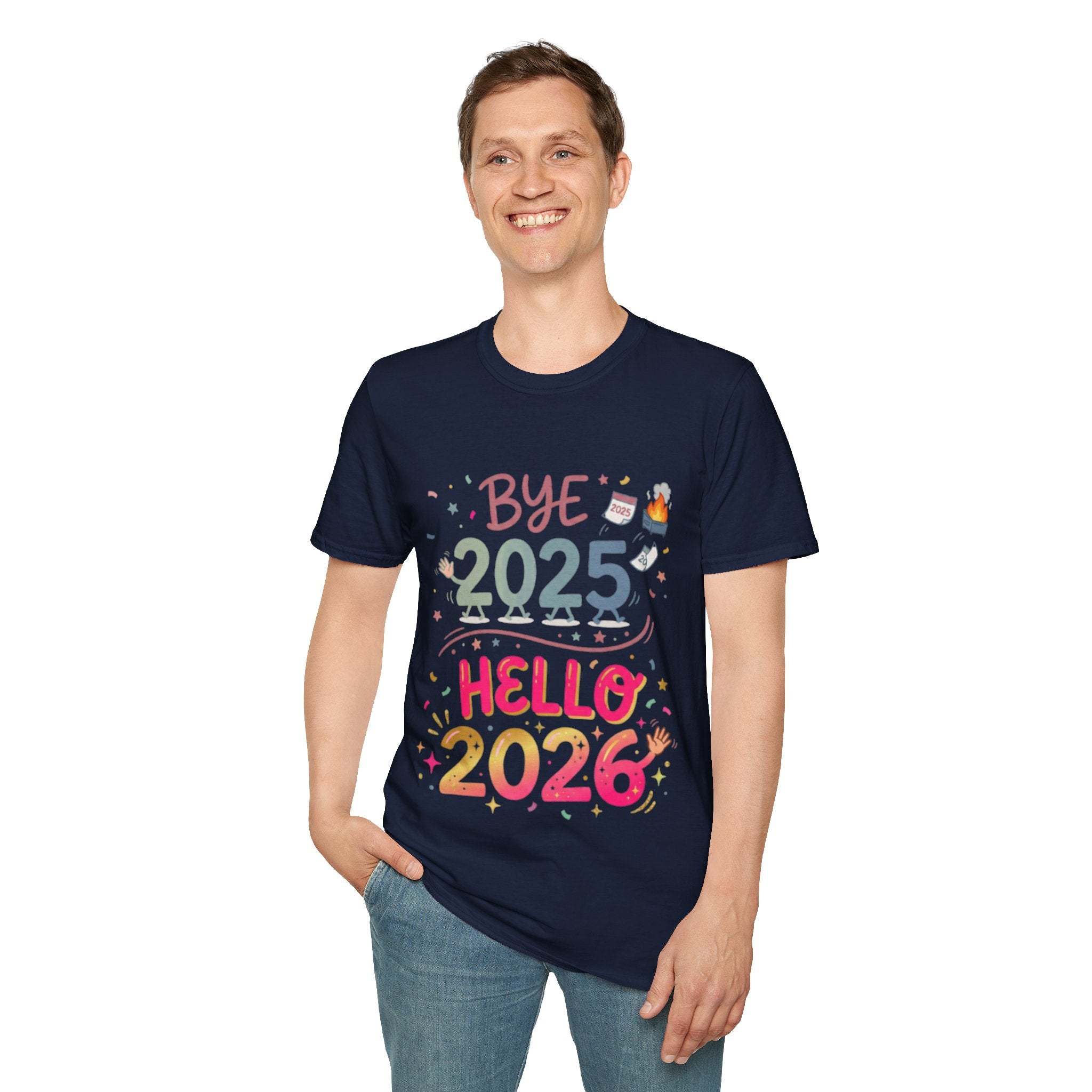 Trendy Urban Bye 2025 Hello 2026 T-Shirt